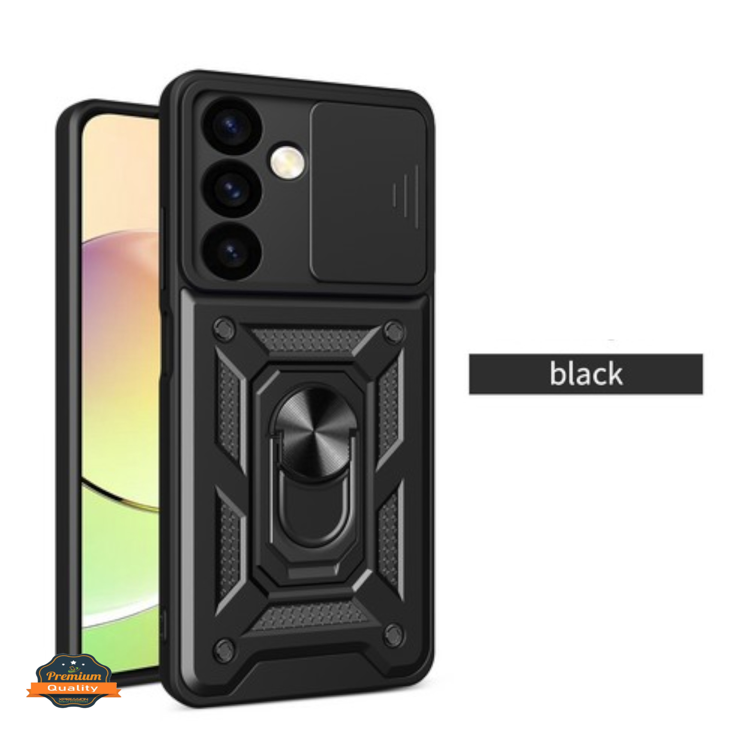 For Motorola Moto G Power 5G 2025 Hybrid Sliding Camera Ring Stand Case Cover - Picture 11 of 40