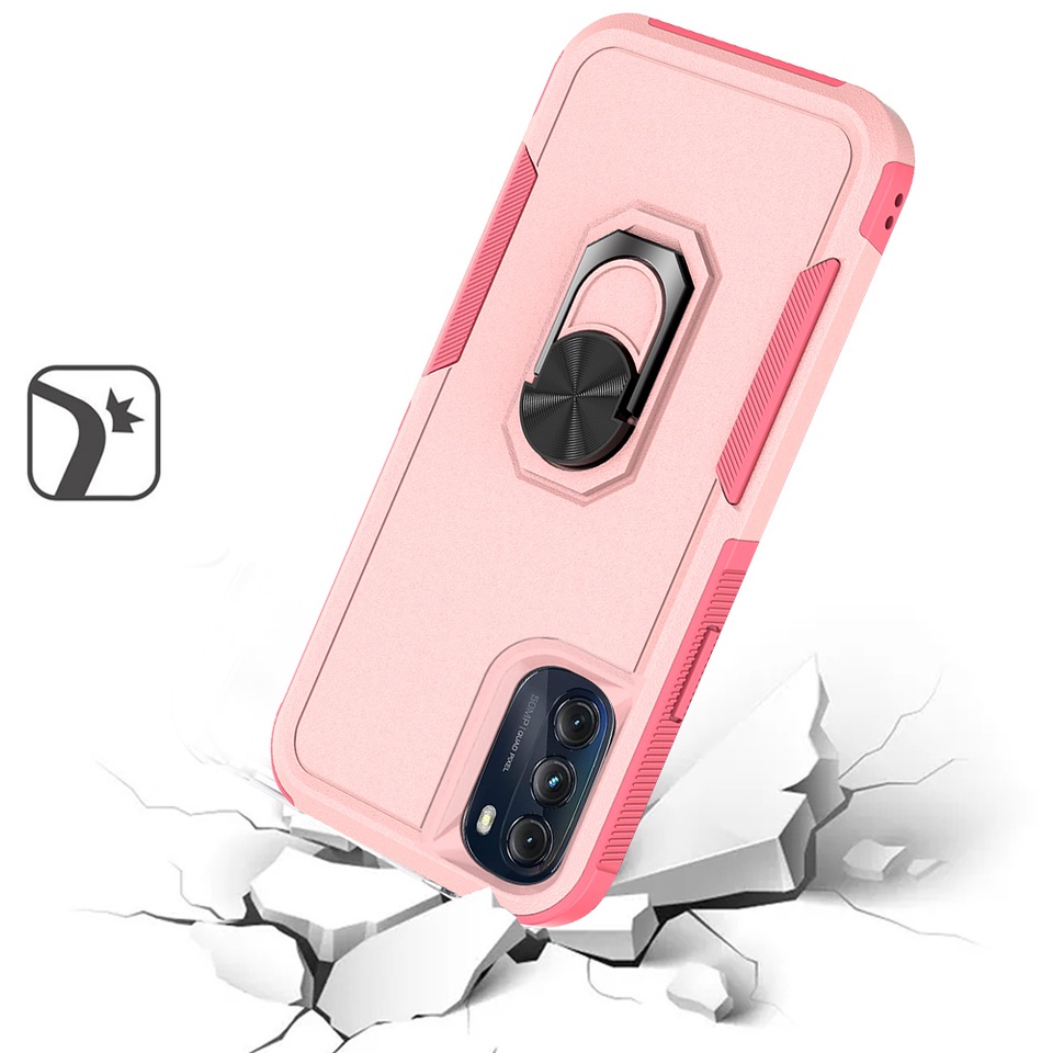Funda protectora con soporte de anillo híbrido de doble capa a prueba de golpes para Motorola Moto G 5G 2023 - Imagen 52 de 63