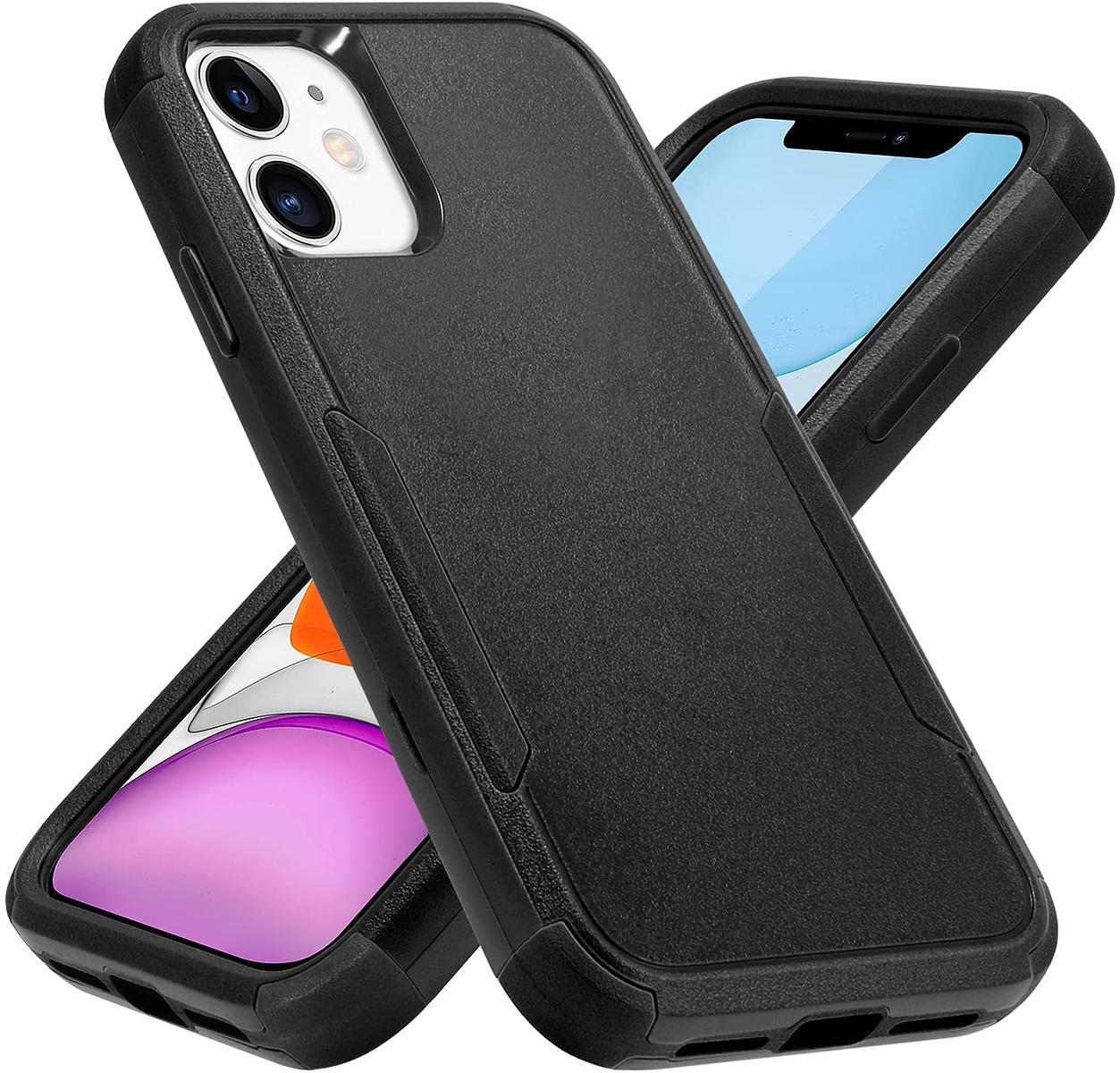 Funda protectora de poliuretano termoplástico de goma doble capa resistente con parachoques híbrido para Motorola Razr 2022 - Imagen 14 de 45
