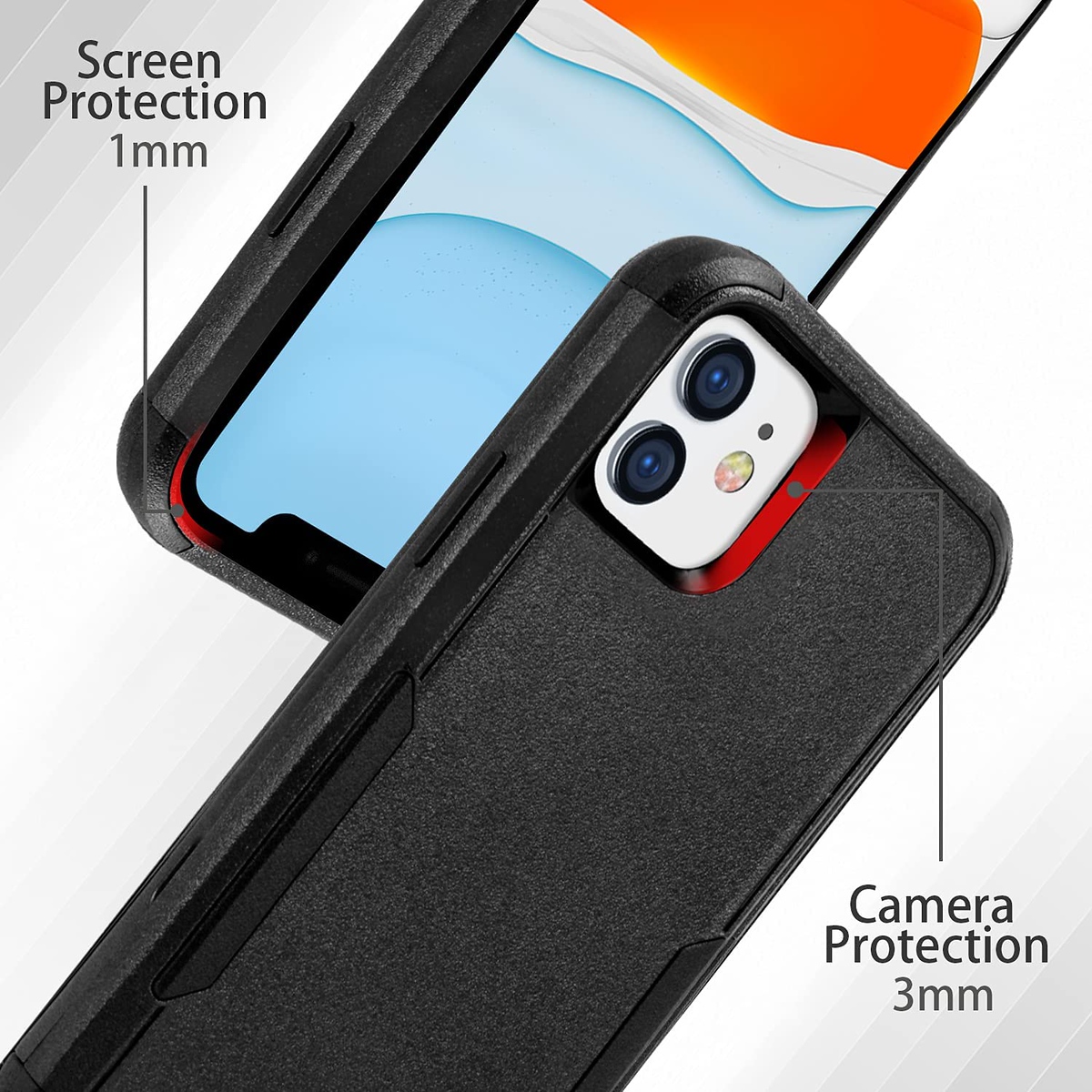 Funda protectora de poliuretano termoplástico de goma doble capa resistente con parachoques híbrido para Motorola Razr 2022 - Imagen 13 de 45