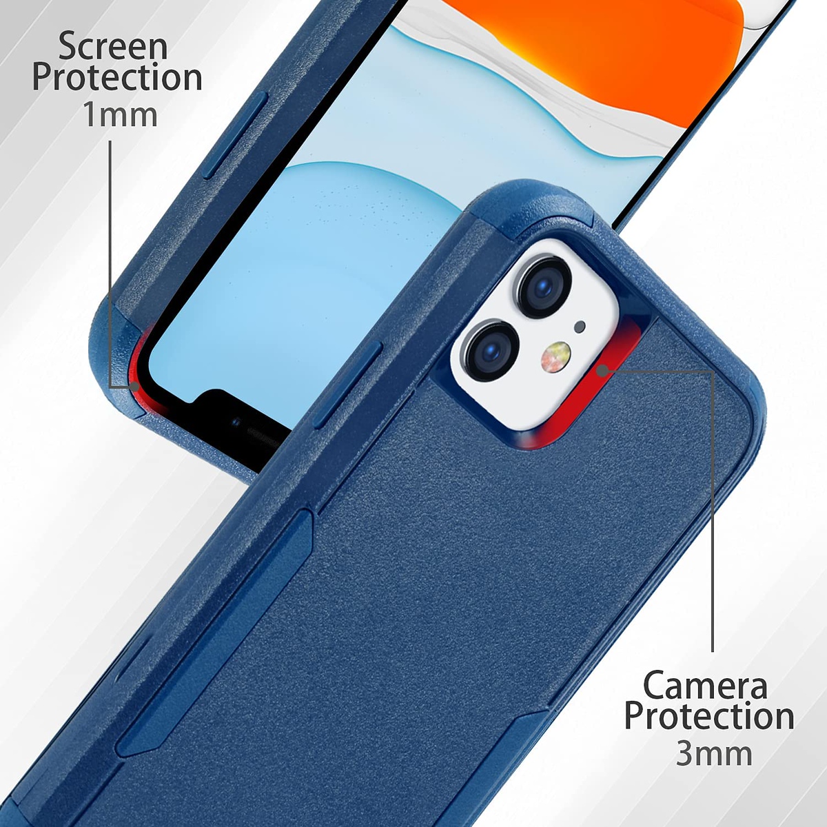 Funda protectora de poliuretano termoplástico de goma doble capa resistente con parachoques híbrido para Motorola Razr 2022 - Imagen 40 de 45