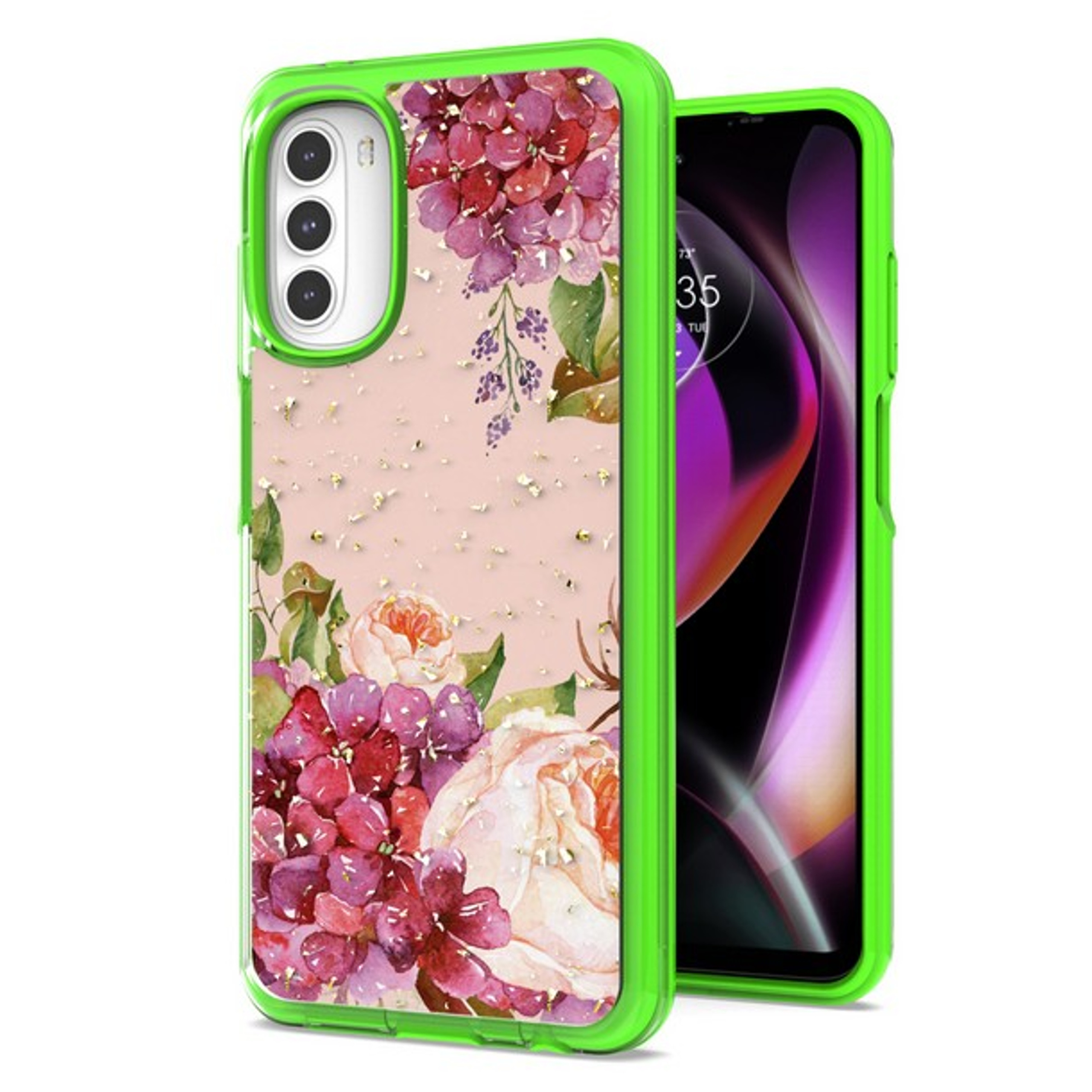 Für Nokia G100 Design Bling Glitzer Stoßfest Hybrid TPU Hart Slim Etui Abdeckung - Bild 45 von 49