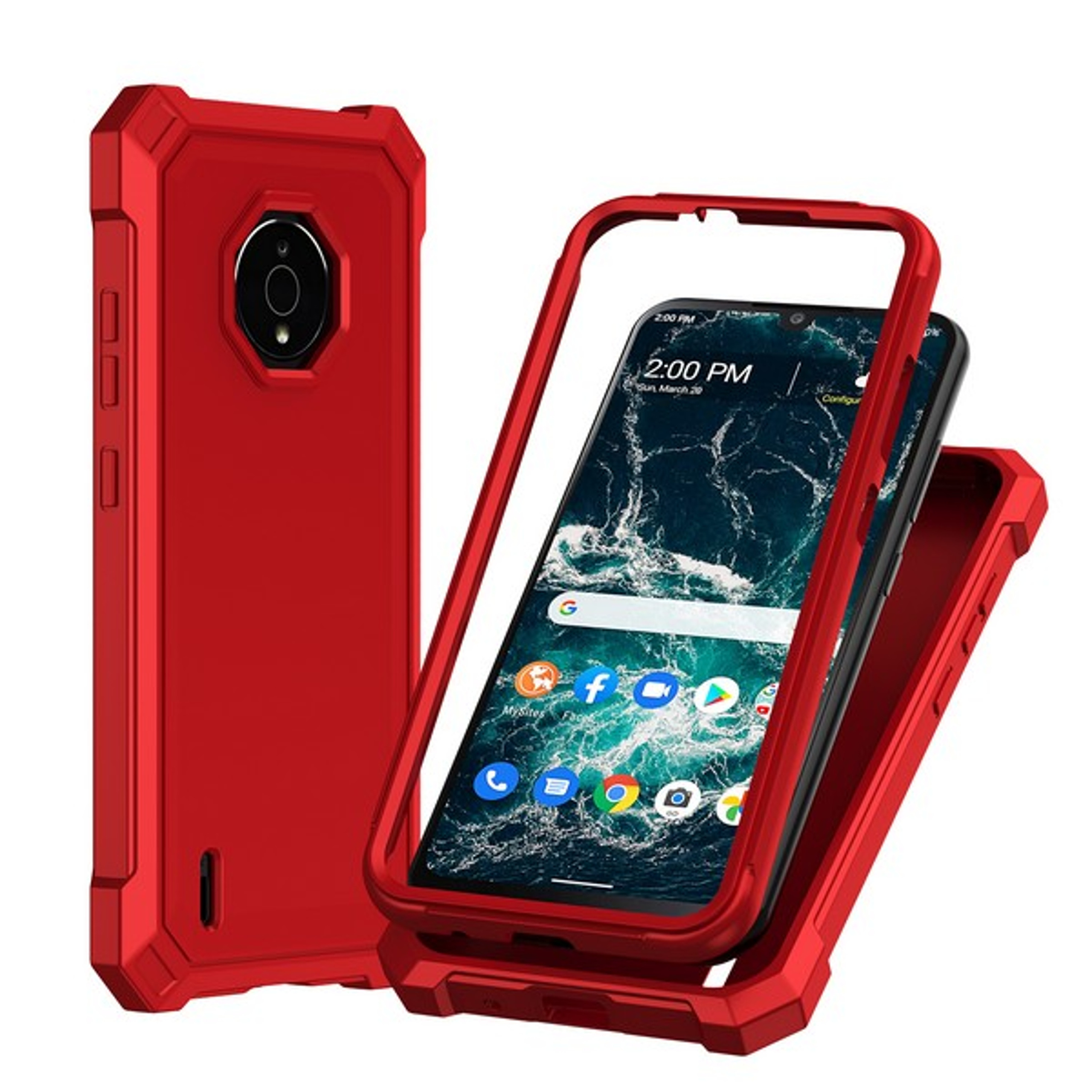 Per Nokia G400 Hybrid 2in1 Frame Cover Edge TPU antiurto + custodia PC rigida - Foto 35 di 96