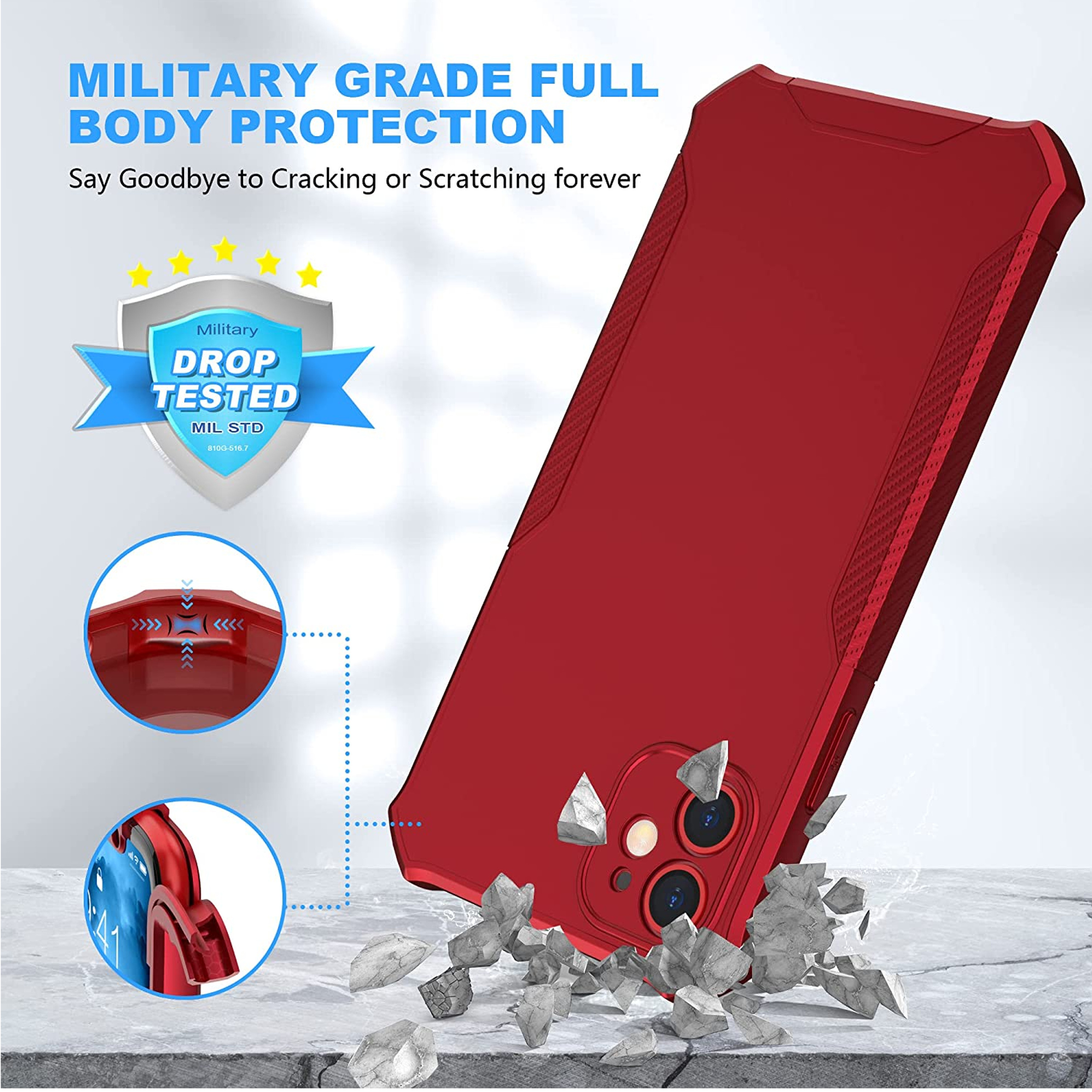 Per Nokia G400 Hybrid 2in1 Frame Cover Edge TPU antiurto + custodia PC rigida - Foto 40 di 96