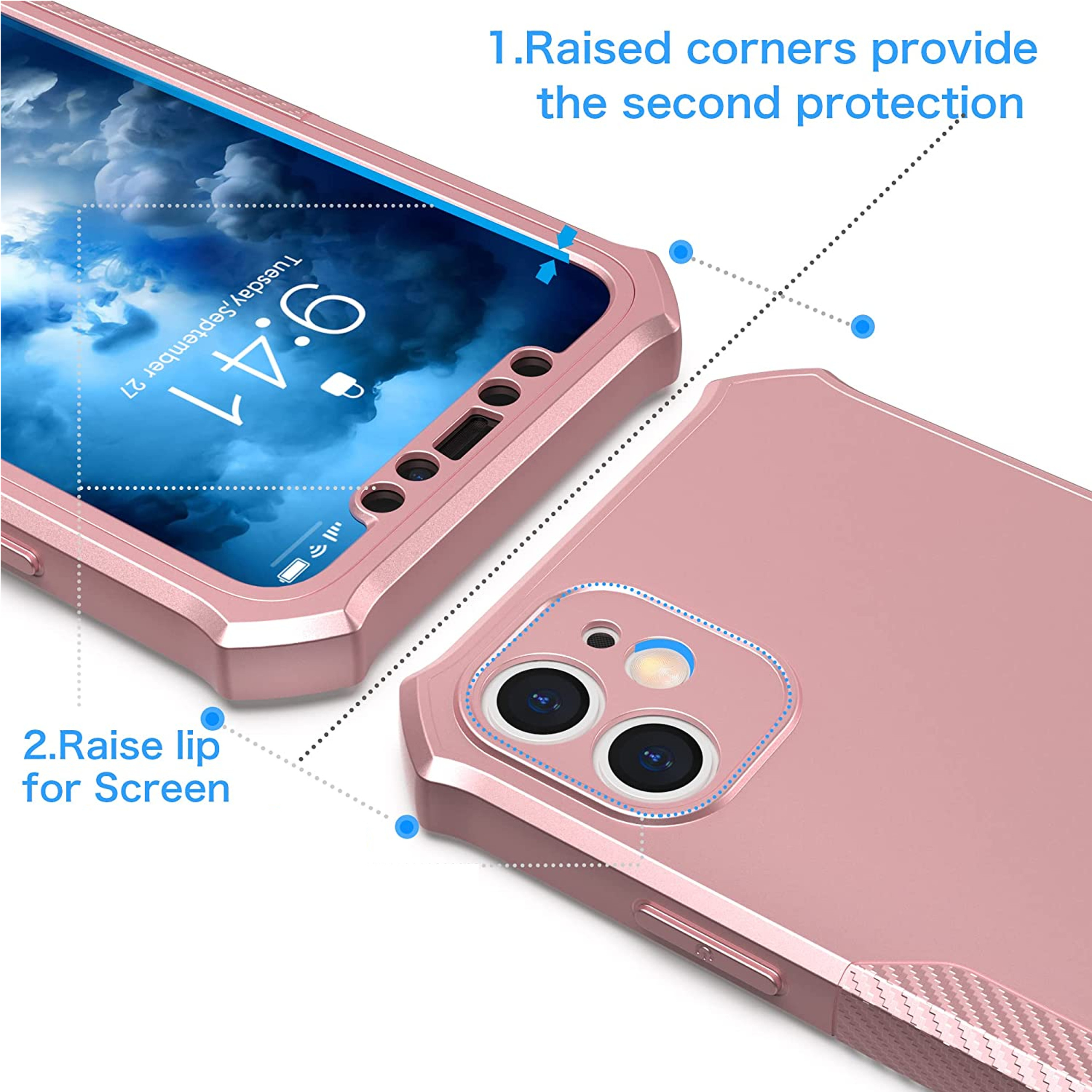 Per Nokia G400 Hybrid 2in1 Frame Cover Edge TPU antiurto + custodia PC rigida - Foto 54 di 96