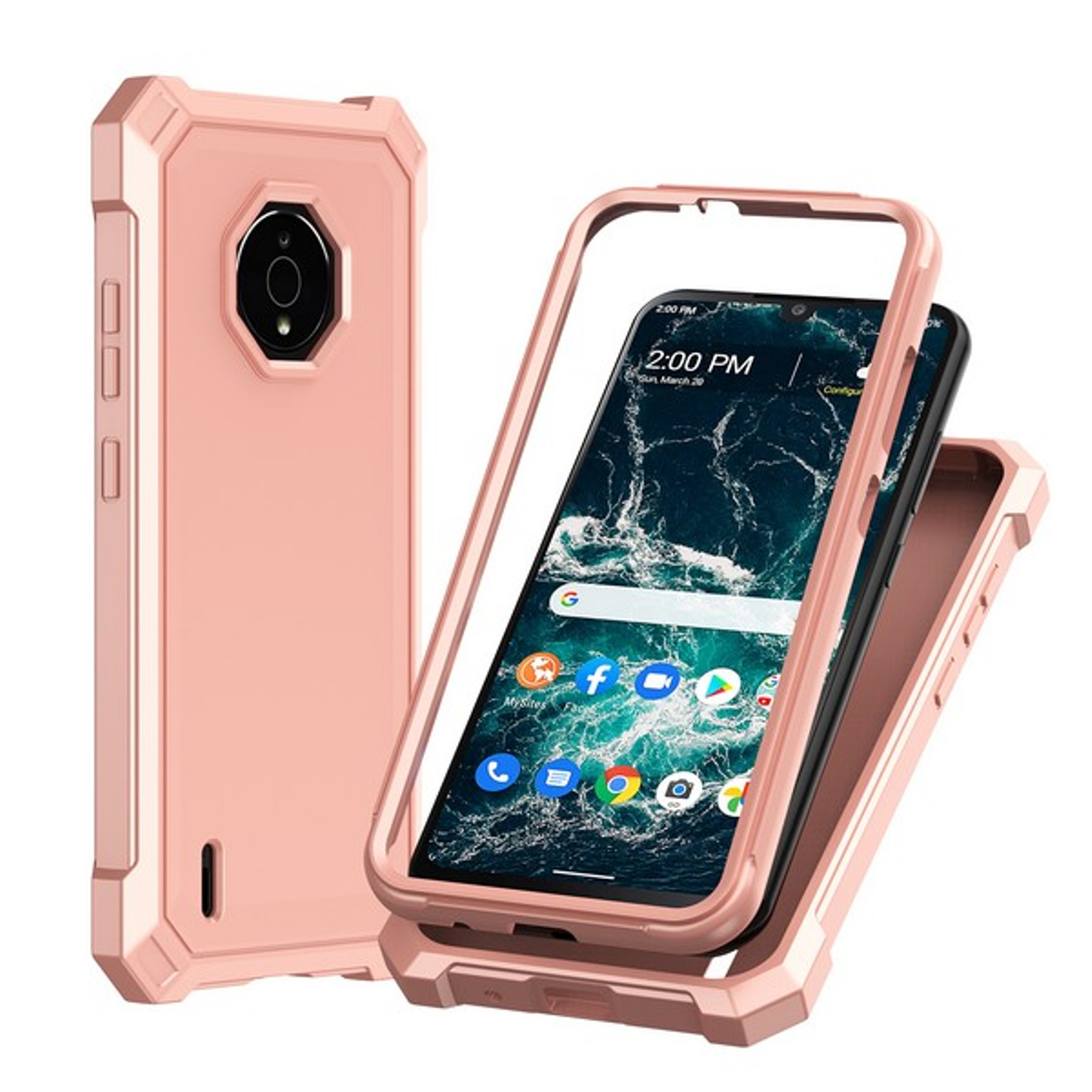 Per Nokia G400 Hybrid 2in1 Frame Cover Edge TPU antiurto + custodia PC rigida - Foto 51 di 96