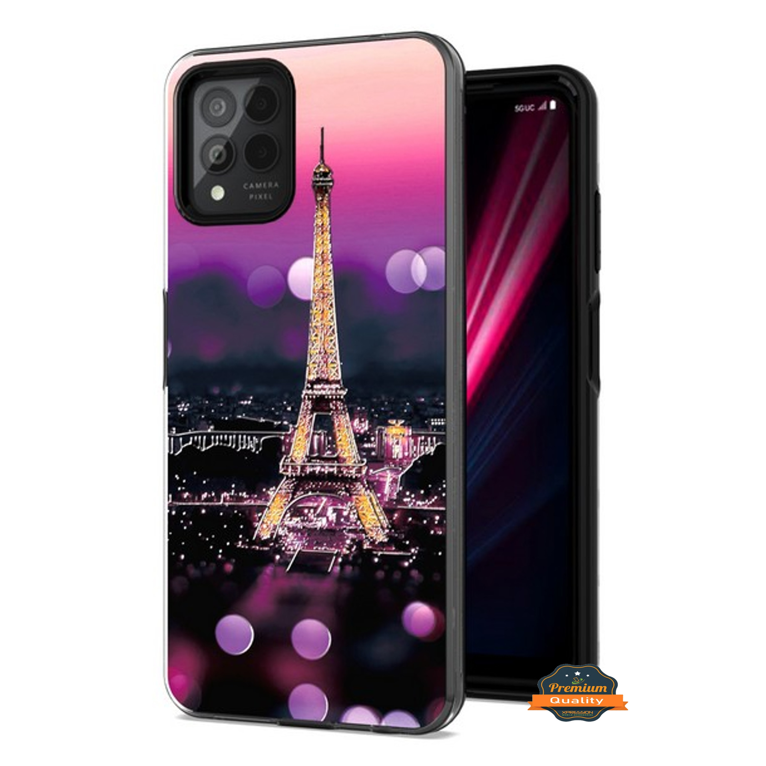 For Revvl 6X 5G Fashion Design Protection TPU Frame Hard PC Back Slim Case Cover - Picture 14 of 43