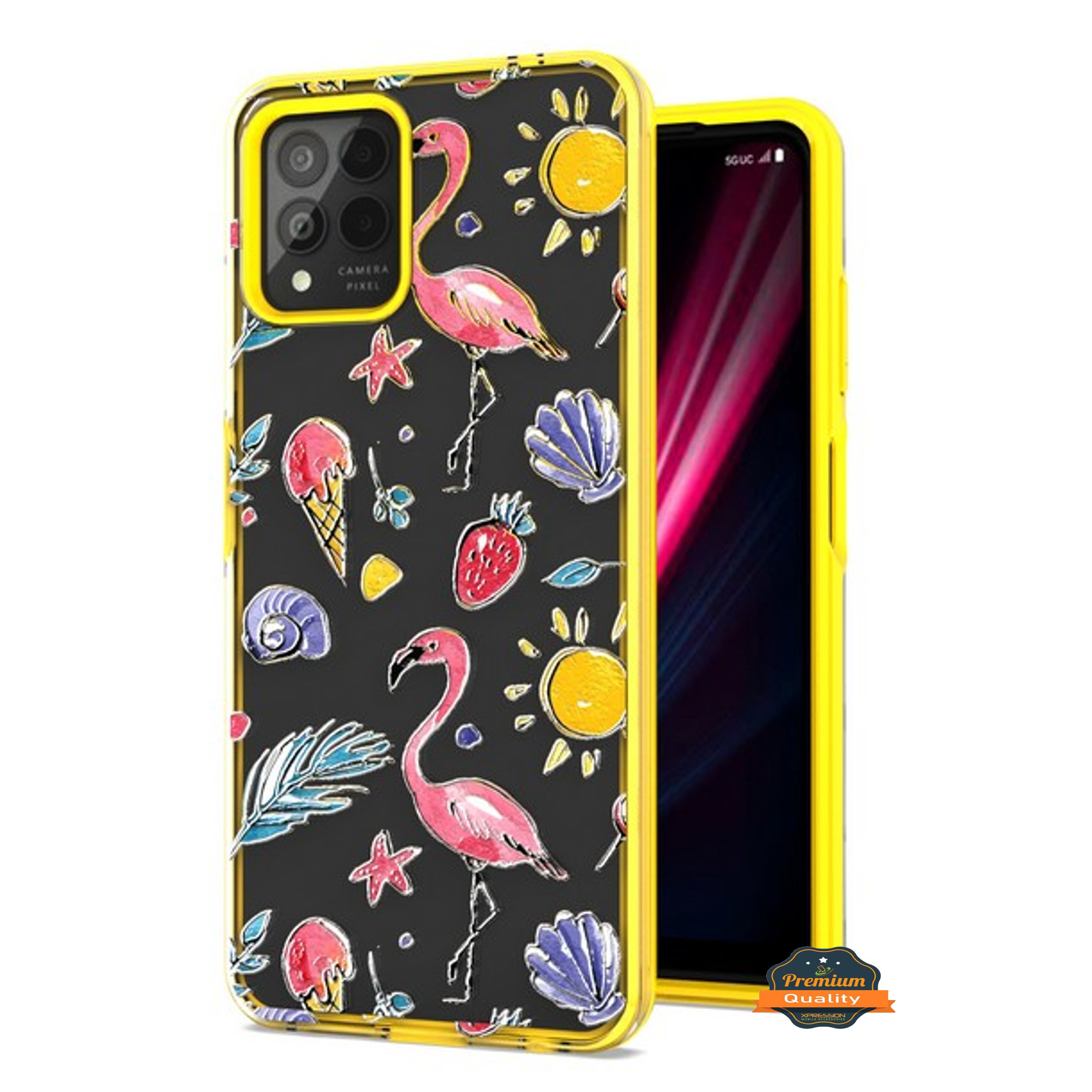 For Revvl 6X 5G Fashion Design Protection TPU Frame Hard PC Back Slim Case Cover - Picture 20 of 43