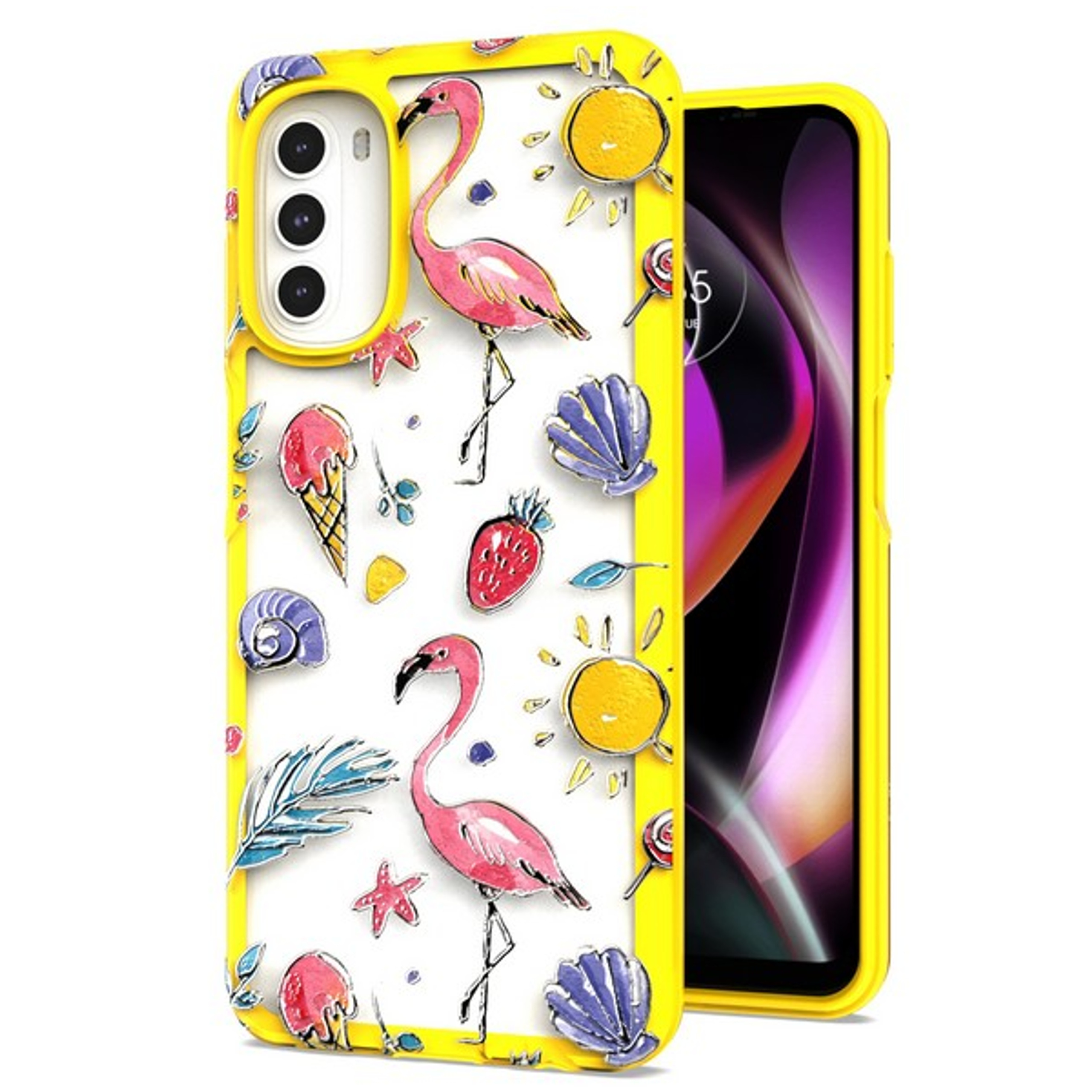 For Revvl 6X 5G Fashion Design Protection TPU Frame Hard PC Back Slim Case Cover - Picture 21 of 43