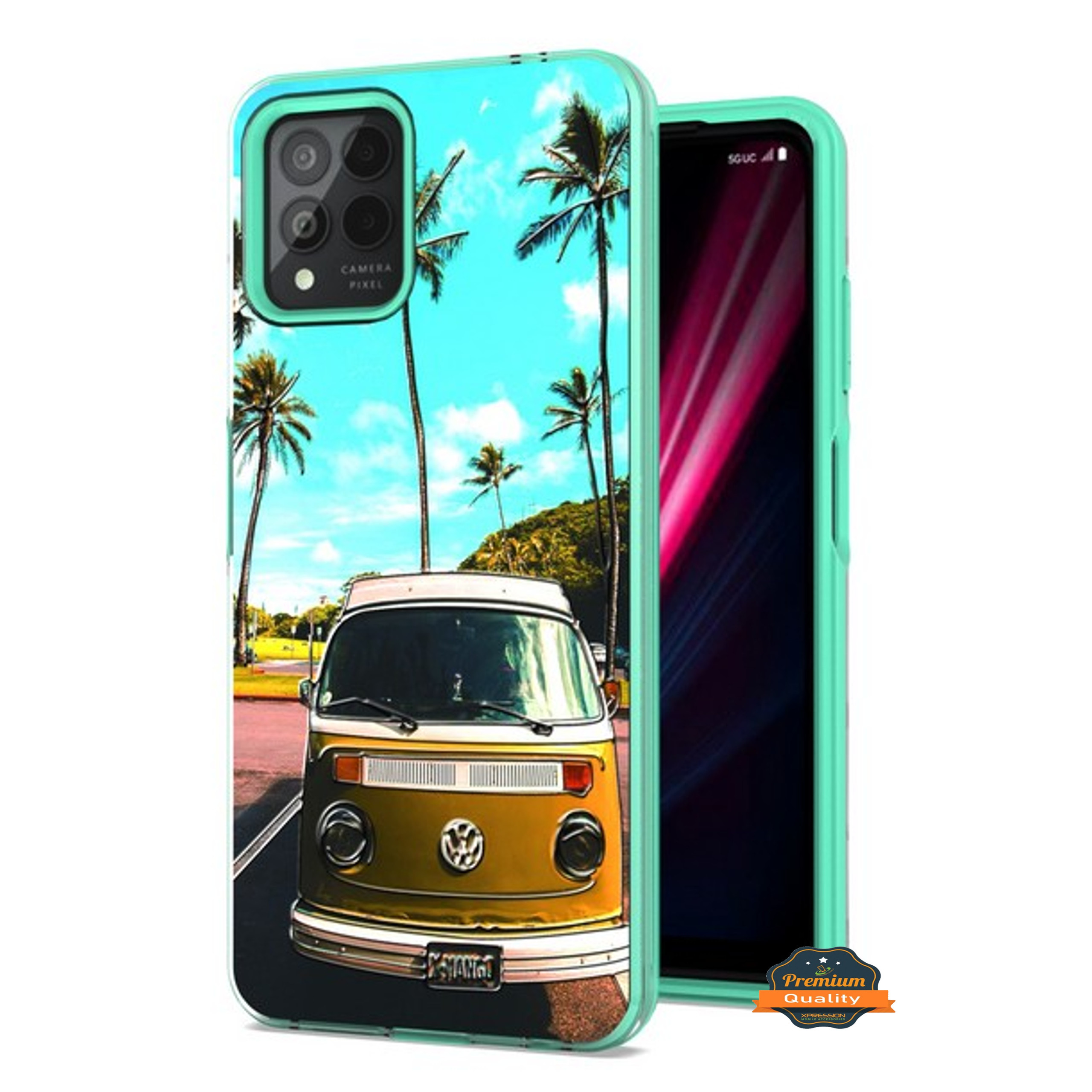 For Revvl 6X 5G Fashion Design Protection TPU Frame Hard PC Back Slim Case Cover - Picture 26 of 43