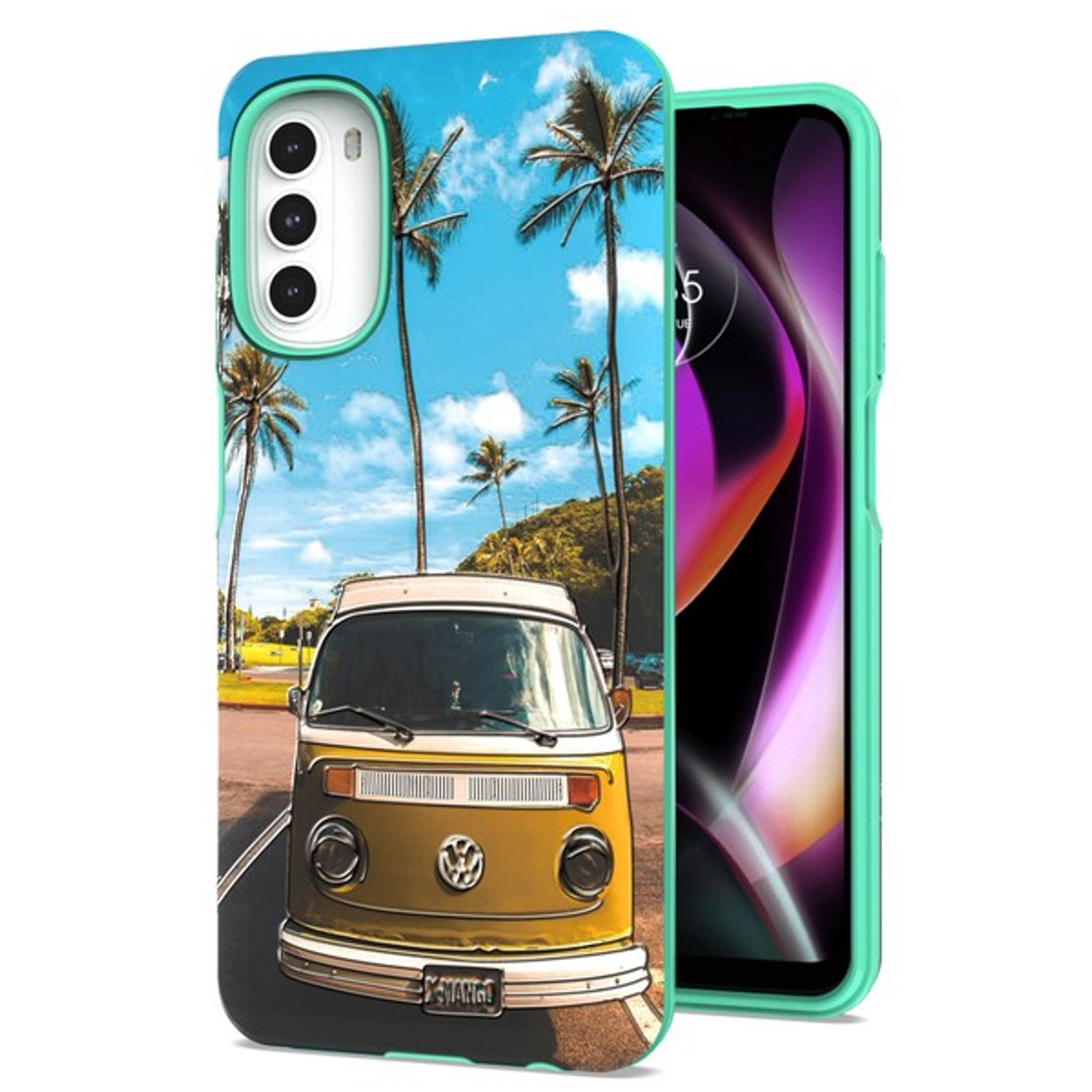 For Revvl 6X 5G Fashion Design Protection TPU Frame Hard PC Back Slim Case Cover - Picture 27 of 43