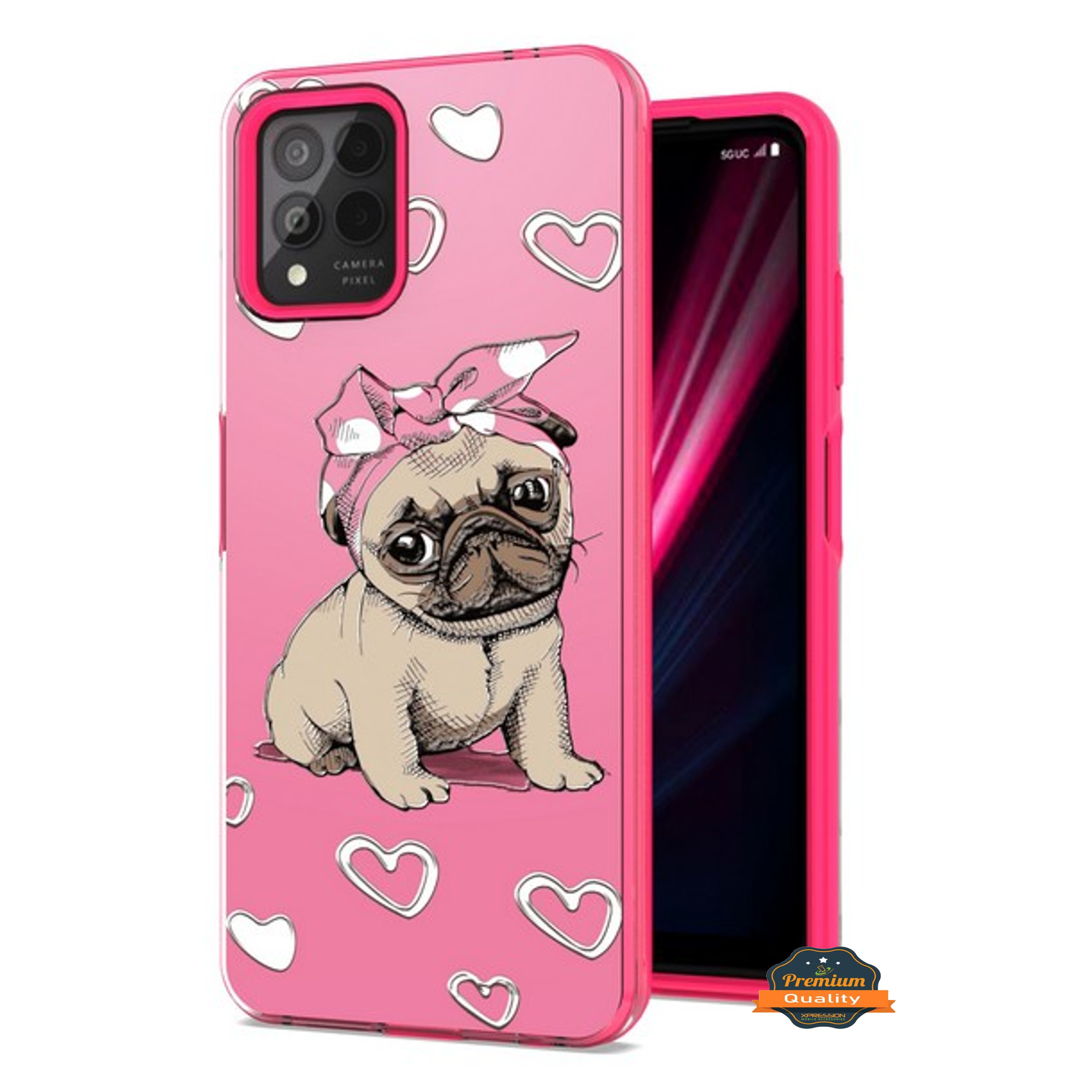 For Revvl 6X 5G Fashion Design Protection TPU Frame Hard PC Back Slim Case Cover - Picture 32 of 43