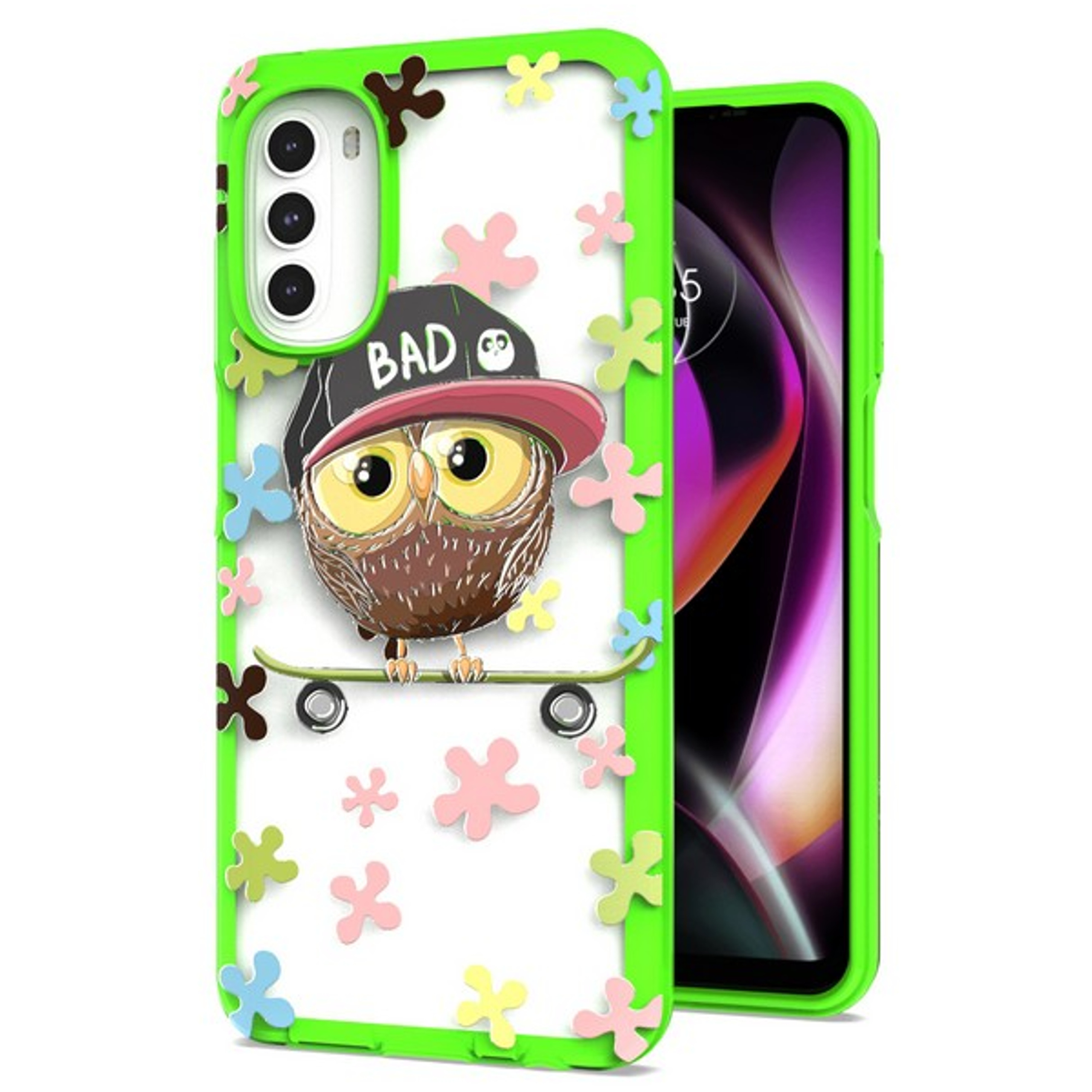 For Revvl 6X 5G Fashion Design Protection TPU Frame Hard PC Back Slim Case Cover - Picture 39 of 43