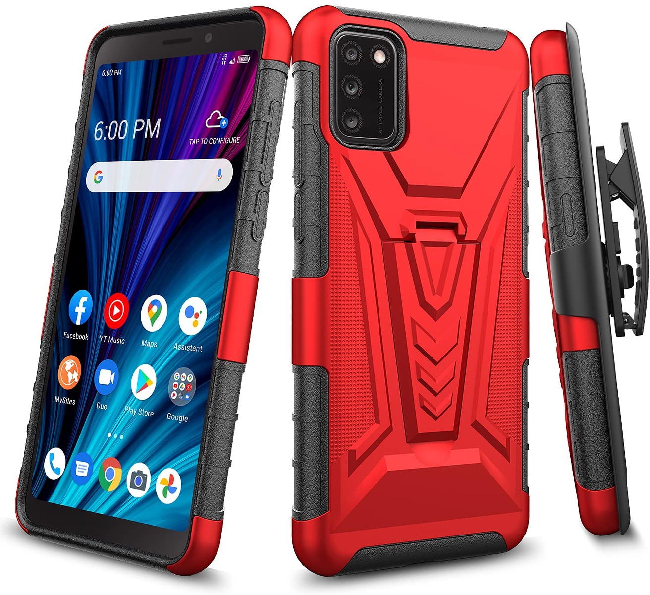 Funda protectora con clip de cinturón giratorio para TCL 30 SE 305/306 - Imagen 31 de 37