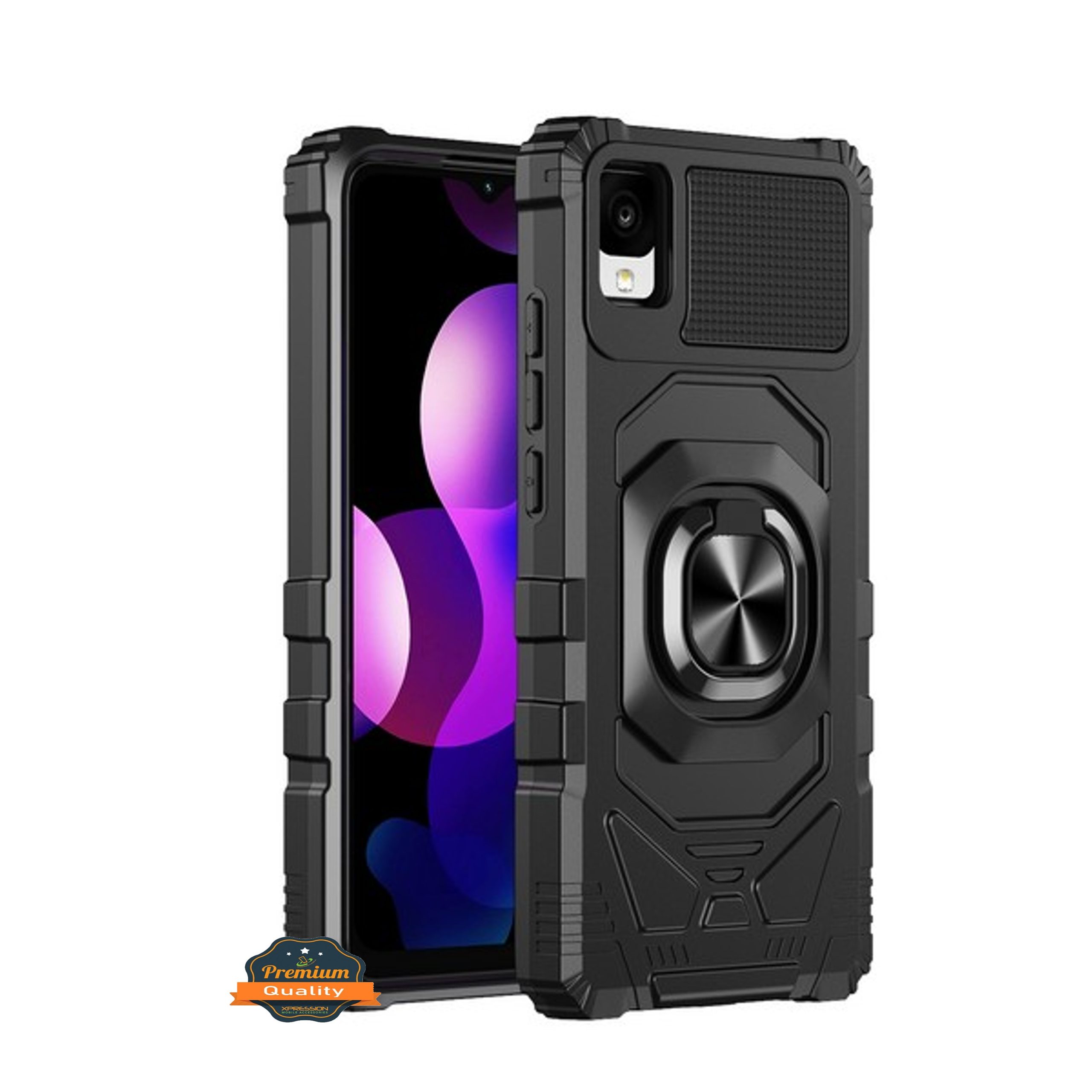 Para TCL 30 Z (T602DL) Anillo híbrido Kickstand Stand Holder Cubierta protectora del caso - Imagen 11 de 46