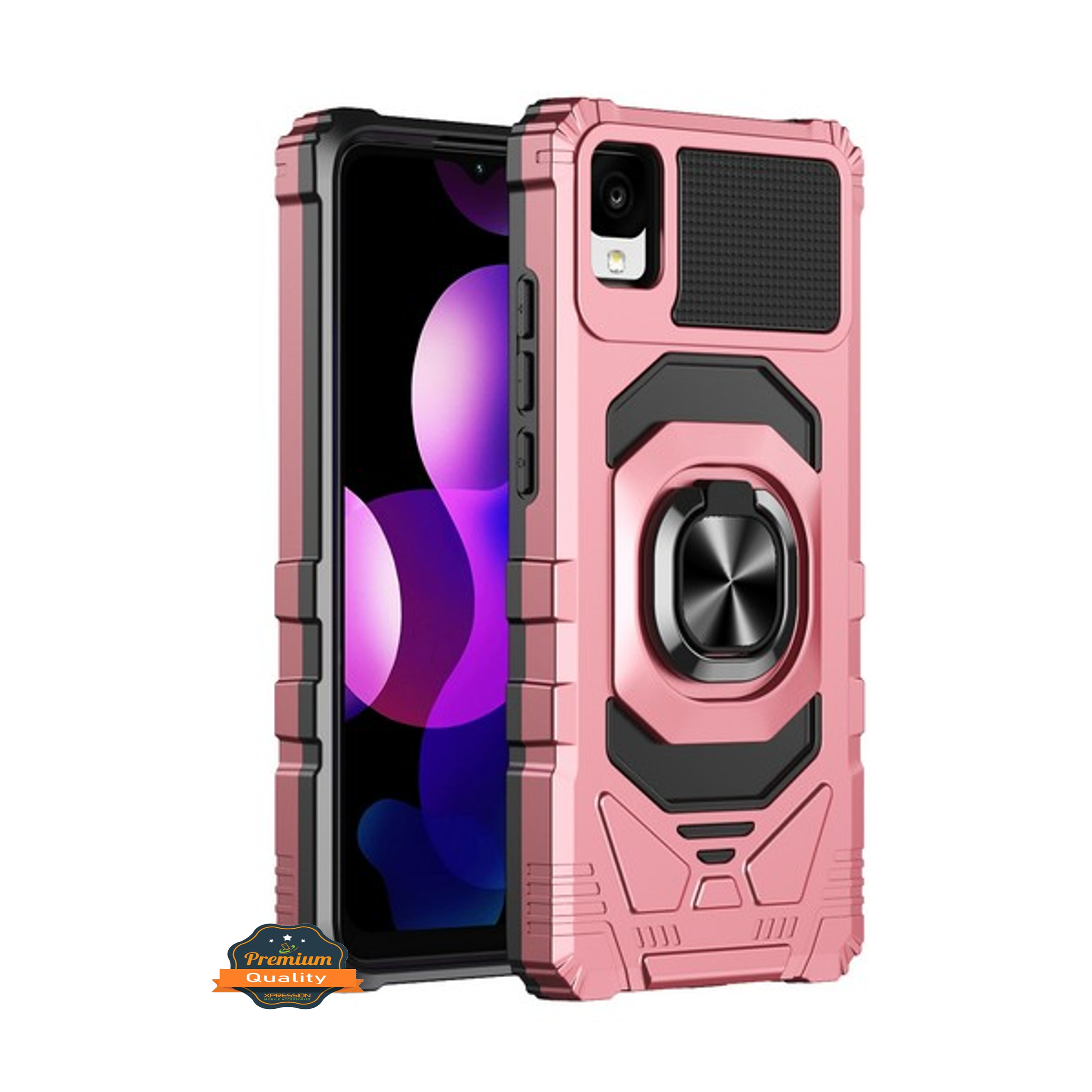 Para TCL 30 Z (T602DL) Anillo híbrido Kickstand Stand Holder Cubierta protectora del caso - Imagen 38 de 46