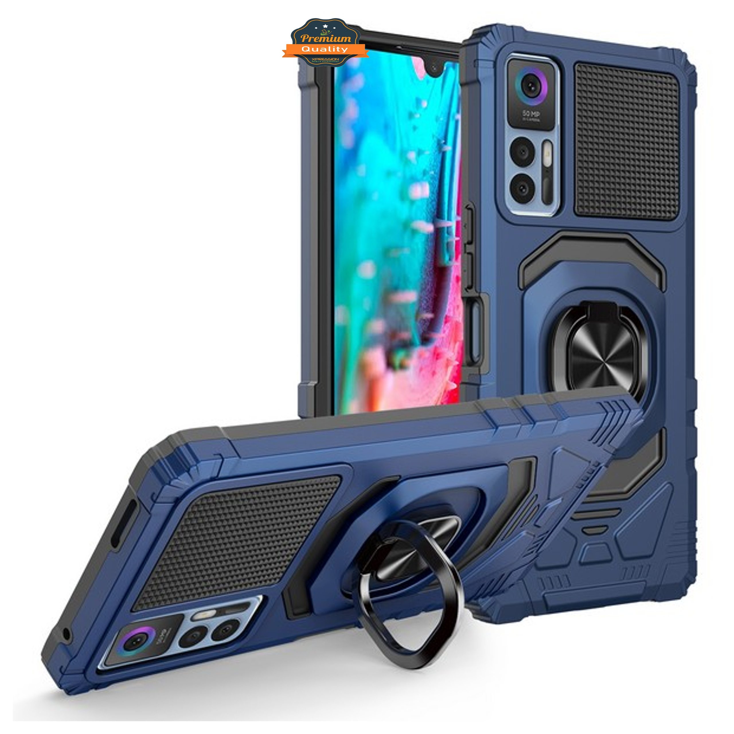 Per TCL ION Z/A3 A509DL supporto cavalletto anello ibrido custodia TPU - Foto 21 di 55