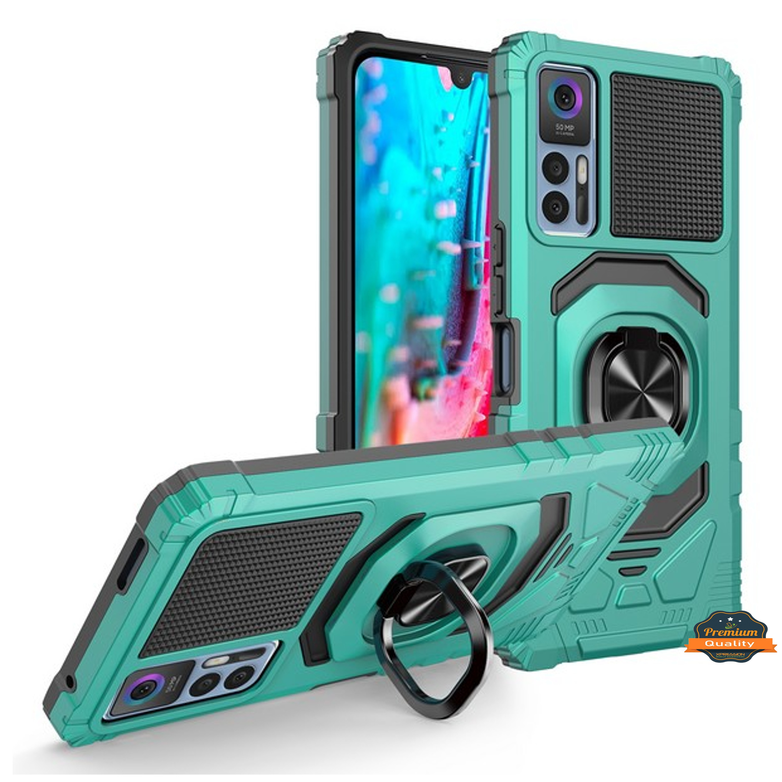 Per TCL ION Z/A3 A509DL supporto cavalletto anello ibrido custodia TPU - Foto 48 di 55