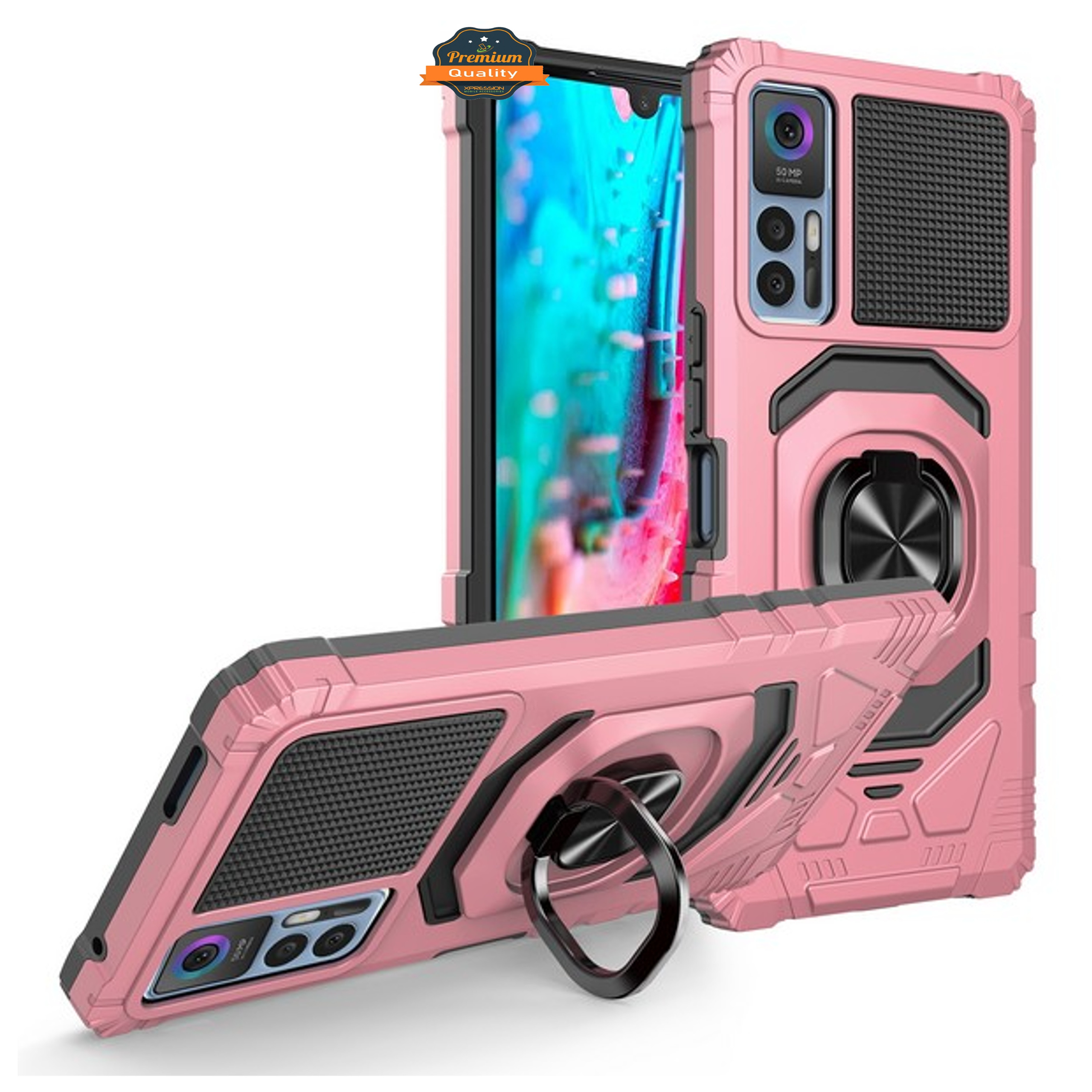 Per TCL ION Z/A3 A509DL supporto cavalletto anello ibrido custodia TPU - Foto 39 di 55