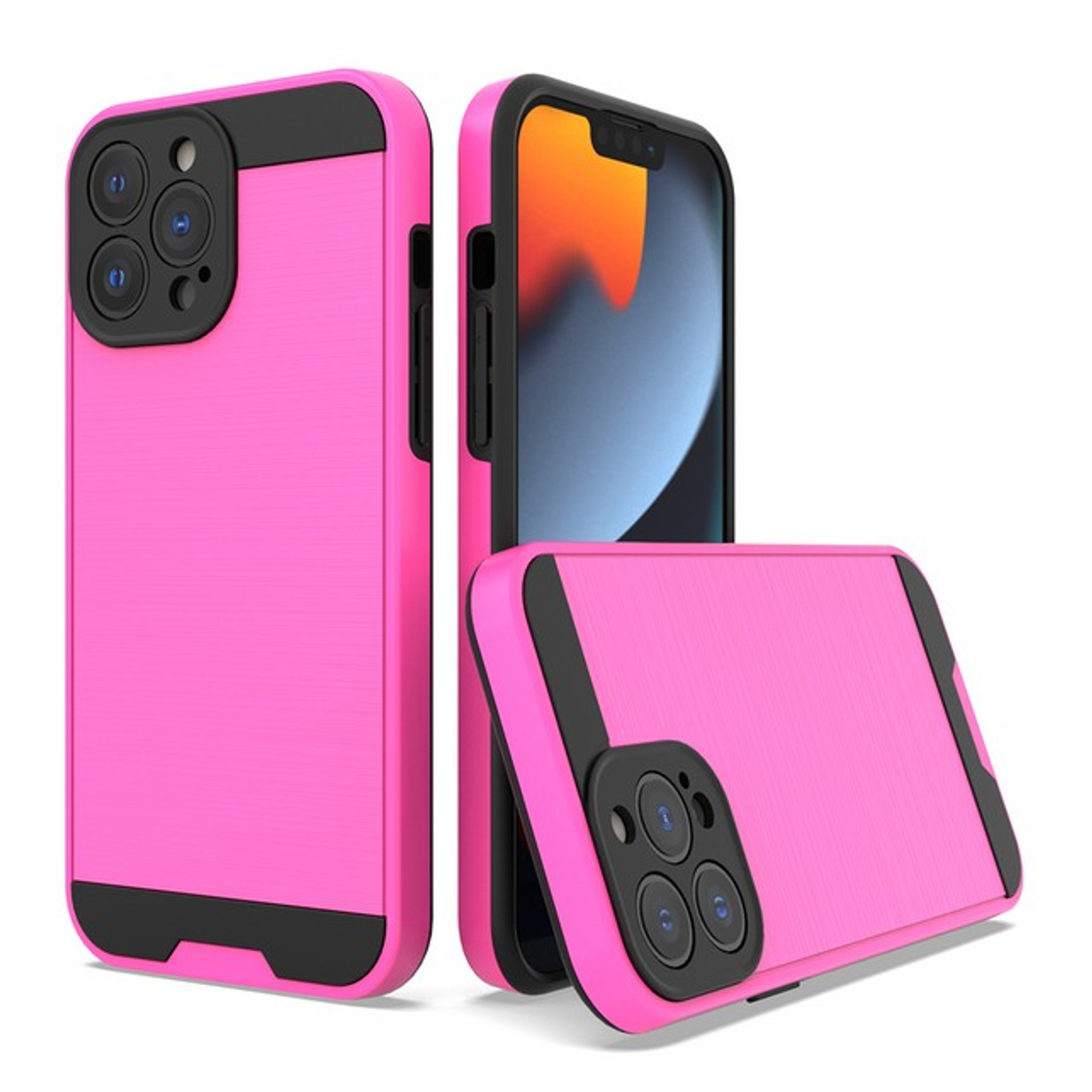 Funda híbrida delgada resistente textura cepillada para Boost Mobile Celero 5G (2023) - Imagen 43 de 65