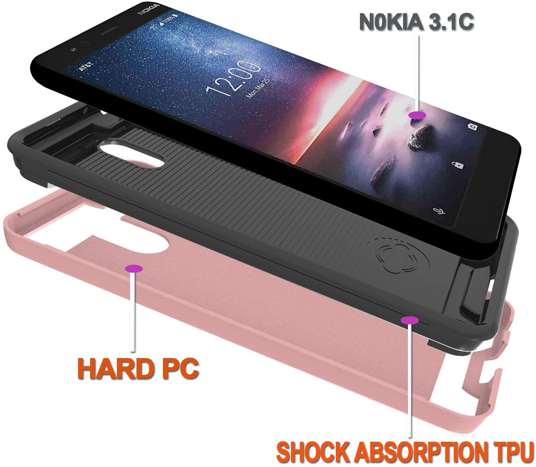 Funda híbrida delgada resistente textura cepillada para Boost Mobile Celero 5G (2023) - Imagen 56 de 65