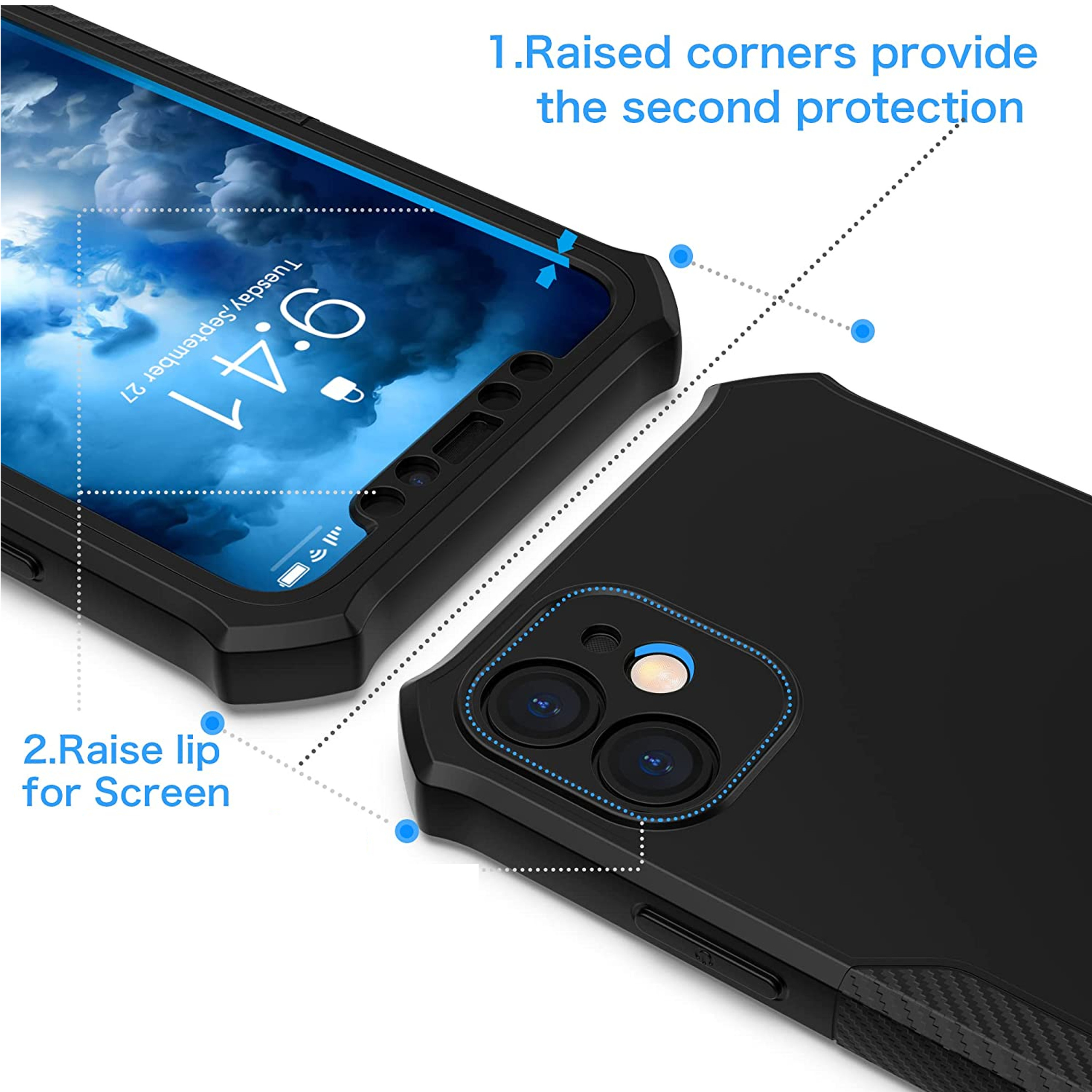 Funda TPU híbrida con marco frontal borde para Samsung Galaxy Xcover 7 Pro/6/6 Pro - Imagen 15 de 33