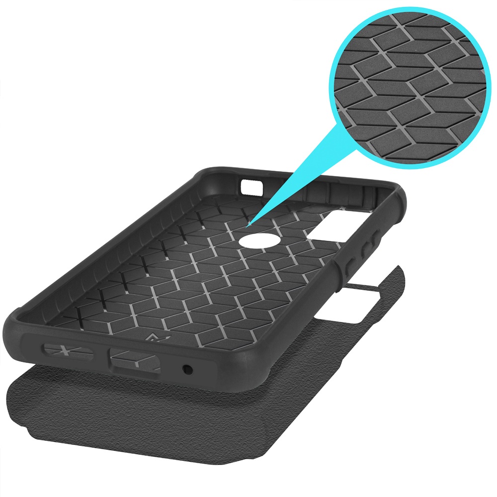 Funda protectora rígida de goma híbrida de doble capa para AT&T Propel 5G absorción de impactos - Imagen 69 de 73