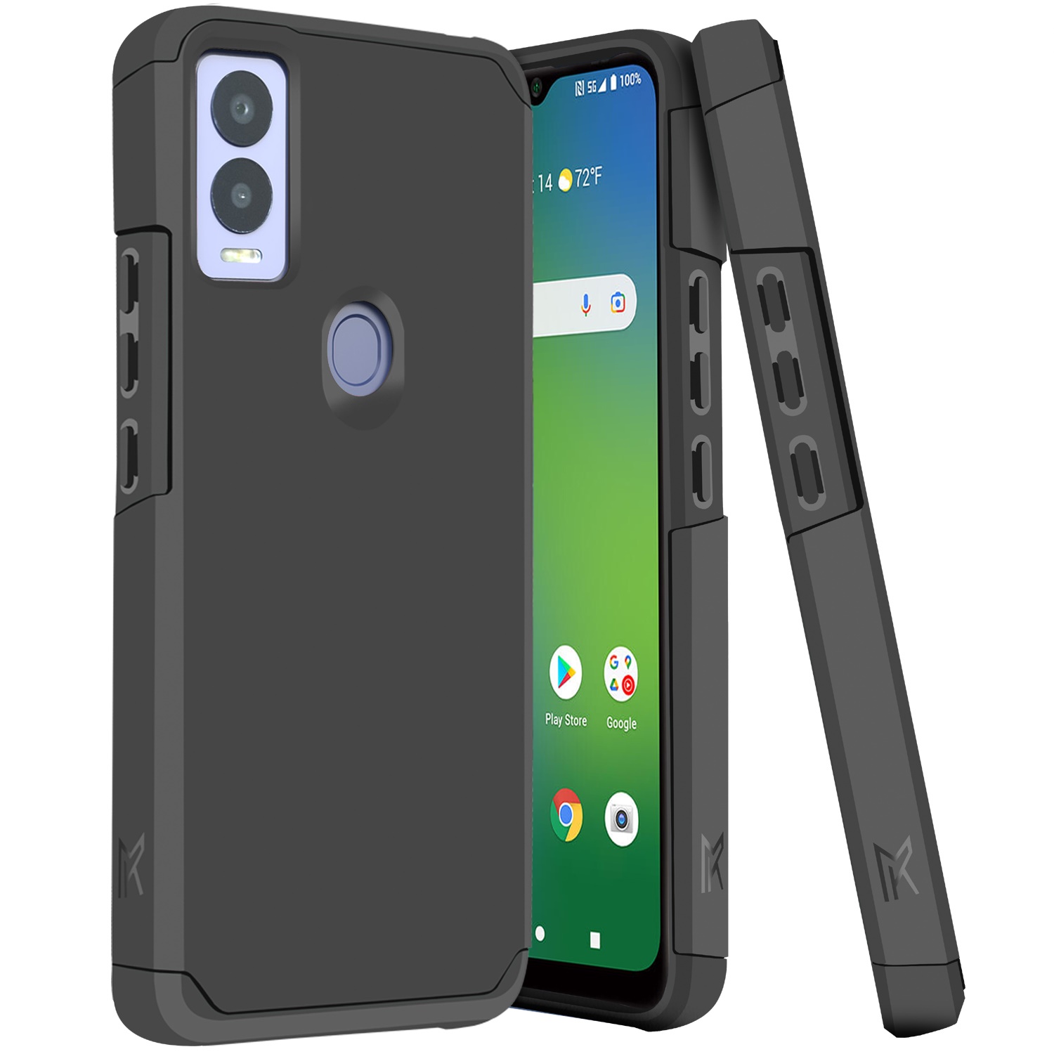 Funda protectora rígida de goma híbrida de doble capa para AT&T Propel 5G absorción de impactos - Imagen 66 de 73