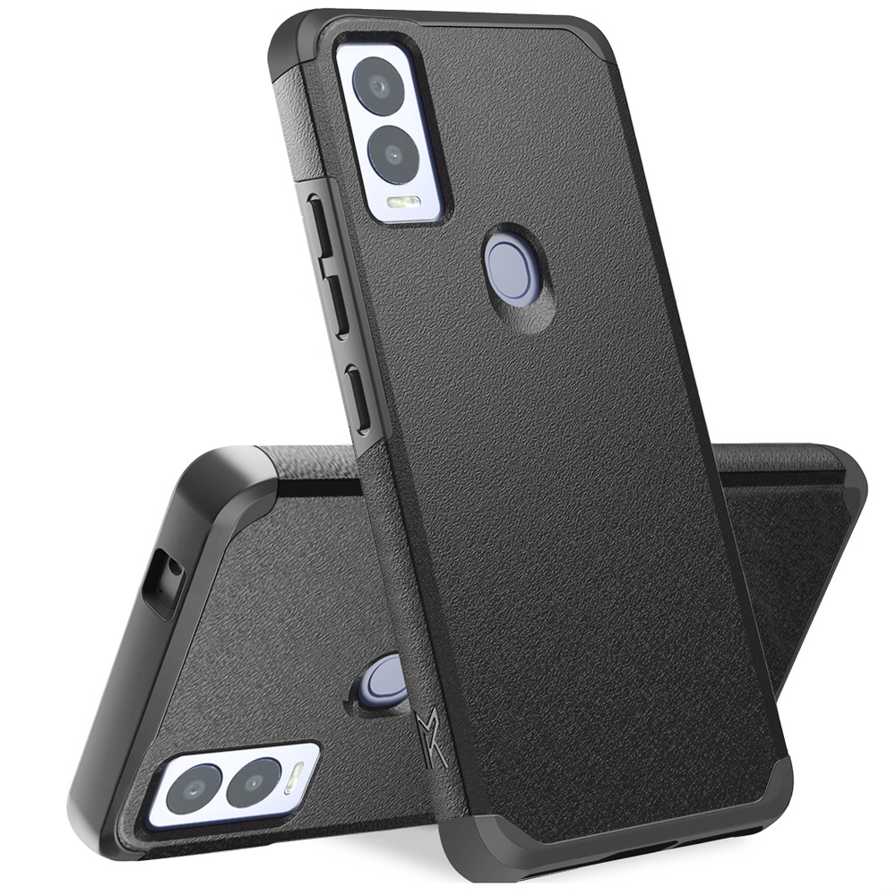 Funda protectora rígida de goma híbrida de doble capa para AT&T Propel 5G absorción de impactos - Imagen 71 de 73