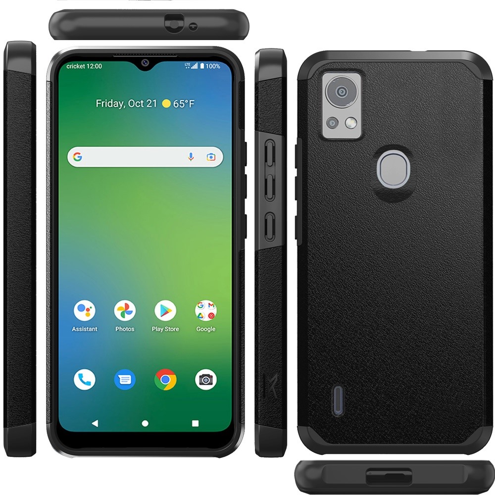 Funda protectora rígida de goma híbrida de doble capa para AT&T Propel 5G absorción de impactos - Imagen 72 de 73