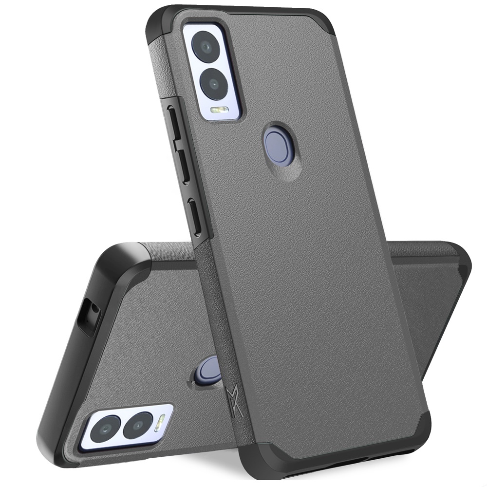 Funda protectora rígida de goma híbrida de doble capa para AT&T Propel 5G absorción de impactos - Imagen 56 de 73