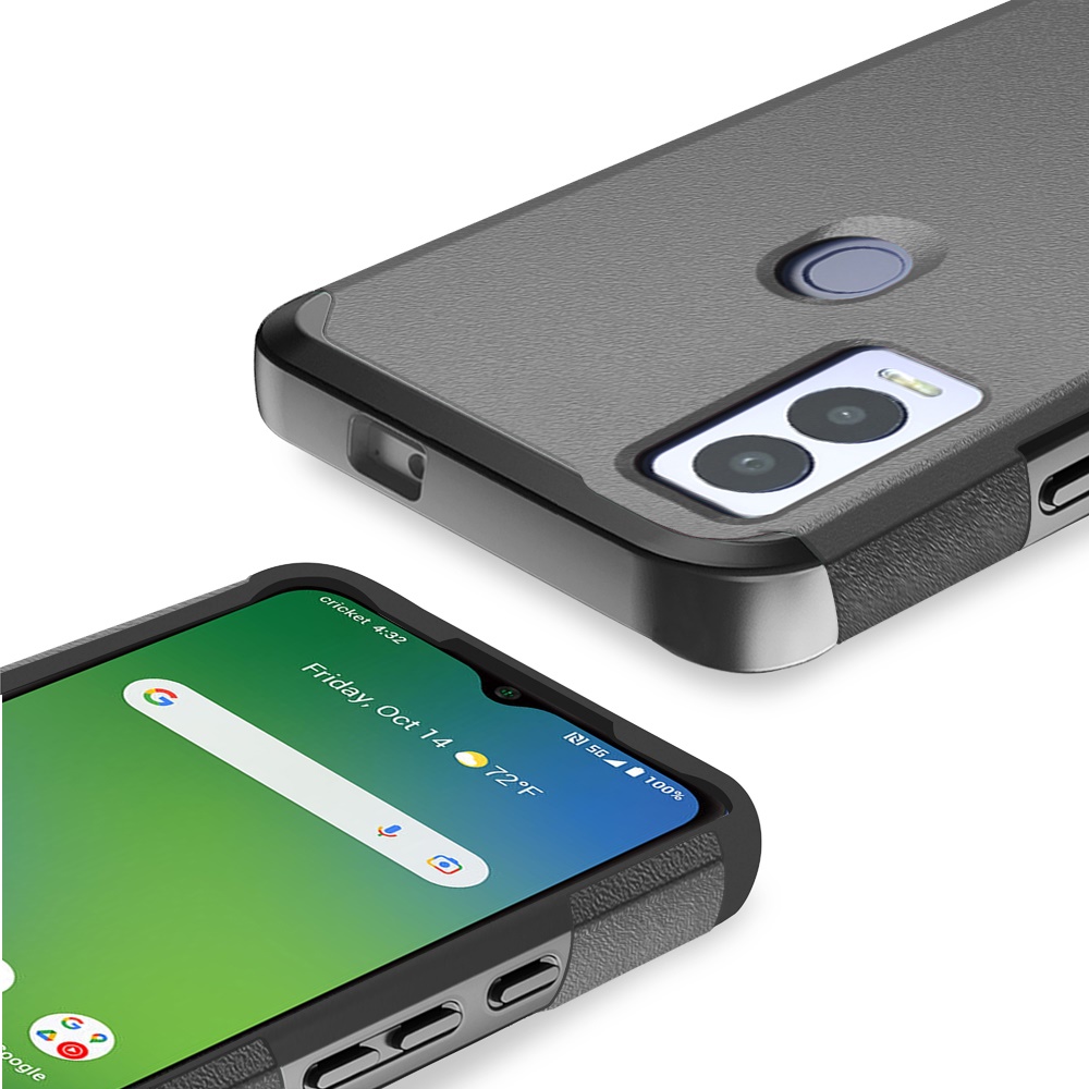 Funda protectora rígida de goma híbrida de doble capa para AT&T Propel 5G absorción de impactos - Imagen 61 de 73