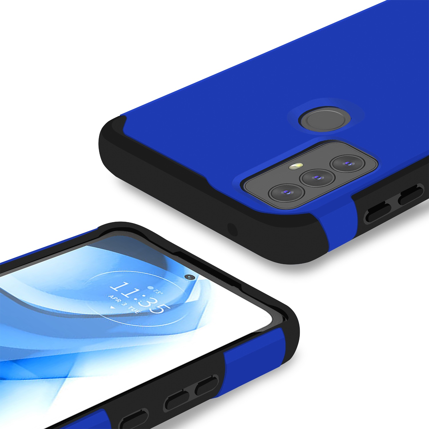 Funda protectora rígida de goma híbrida de doble capa para AT&T Propel 5G absorción de impactos - Imagen 16 de 73