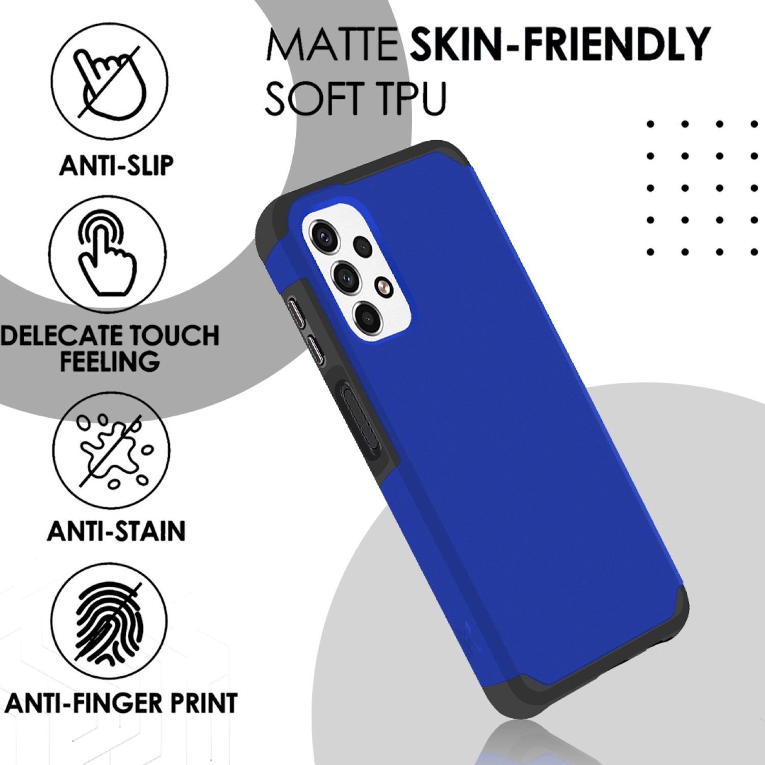 Funda protectora rígida de goma híbrida de doble capa para AT&T Propel 5G absorción de impactos - Imagen 21 de 73