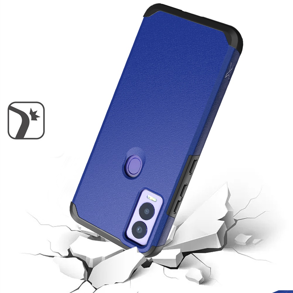 Funda protectora rígida de goma híbrida de doble capa para AT&T Propel 5G absorción de impactos - Imagen 14 de 73
