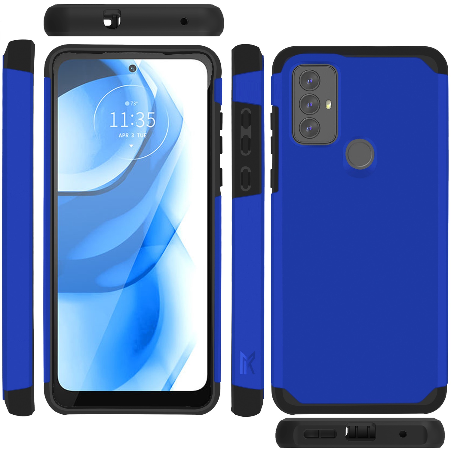 Funda protectora rígida de goma híbrida de doble capa para AT&T Propel 5G absorción de impactos - Imagen 18 de 73