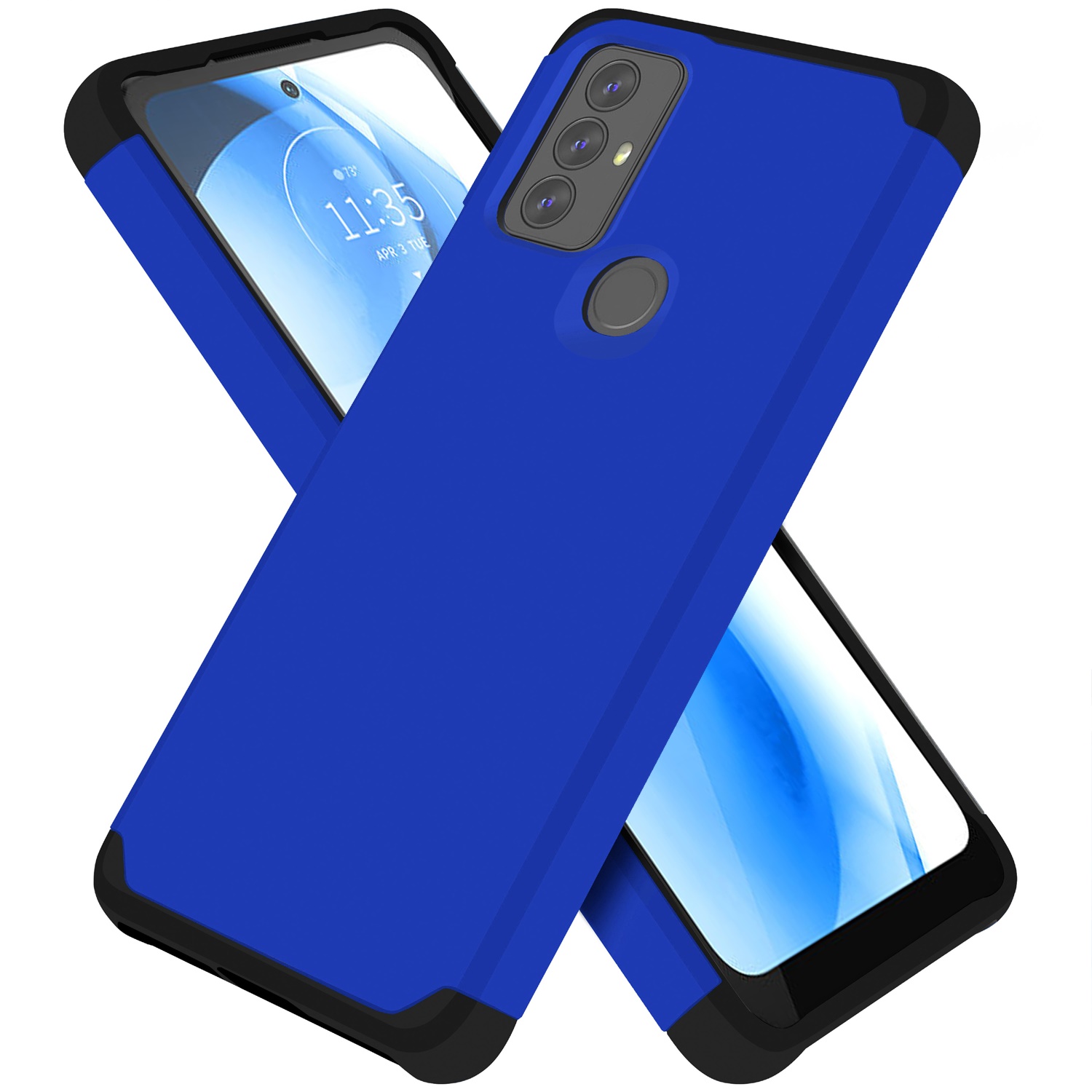 Funda protectora rígida de goma híbrida de doble capa para AT&T Propel 5G absorción de impactos - Imagen 19 de 73