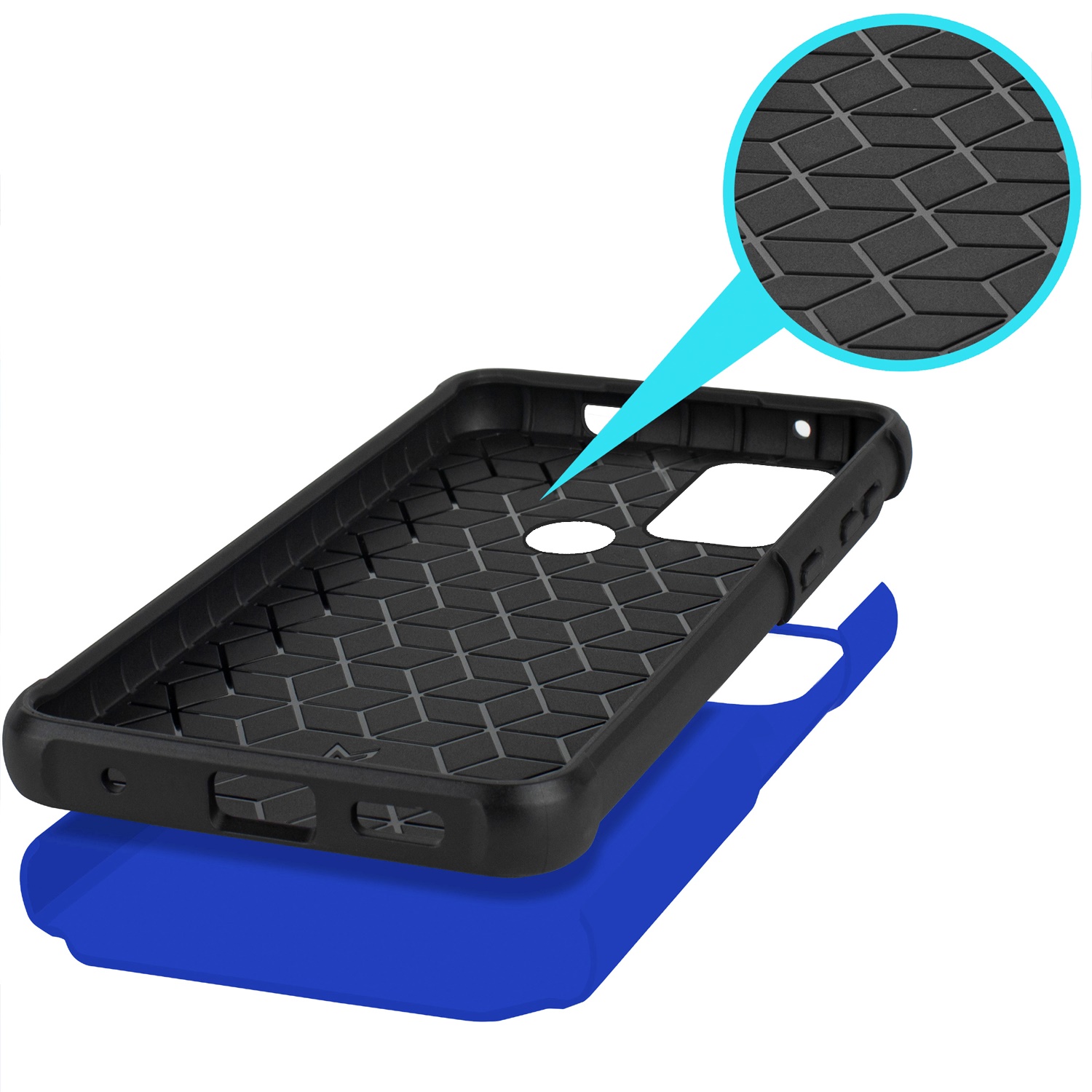 Funda protectora rígida de goma híbrida de doble capa para AT&T Propel 5G absorción de impactos - Imagen 17 de 73
