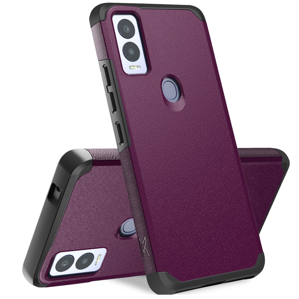 Funda protectora rígida de goma híbrida de doble capa para AT&T Propel 5G absorción de impactos - Imagen 45 de 73