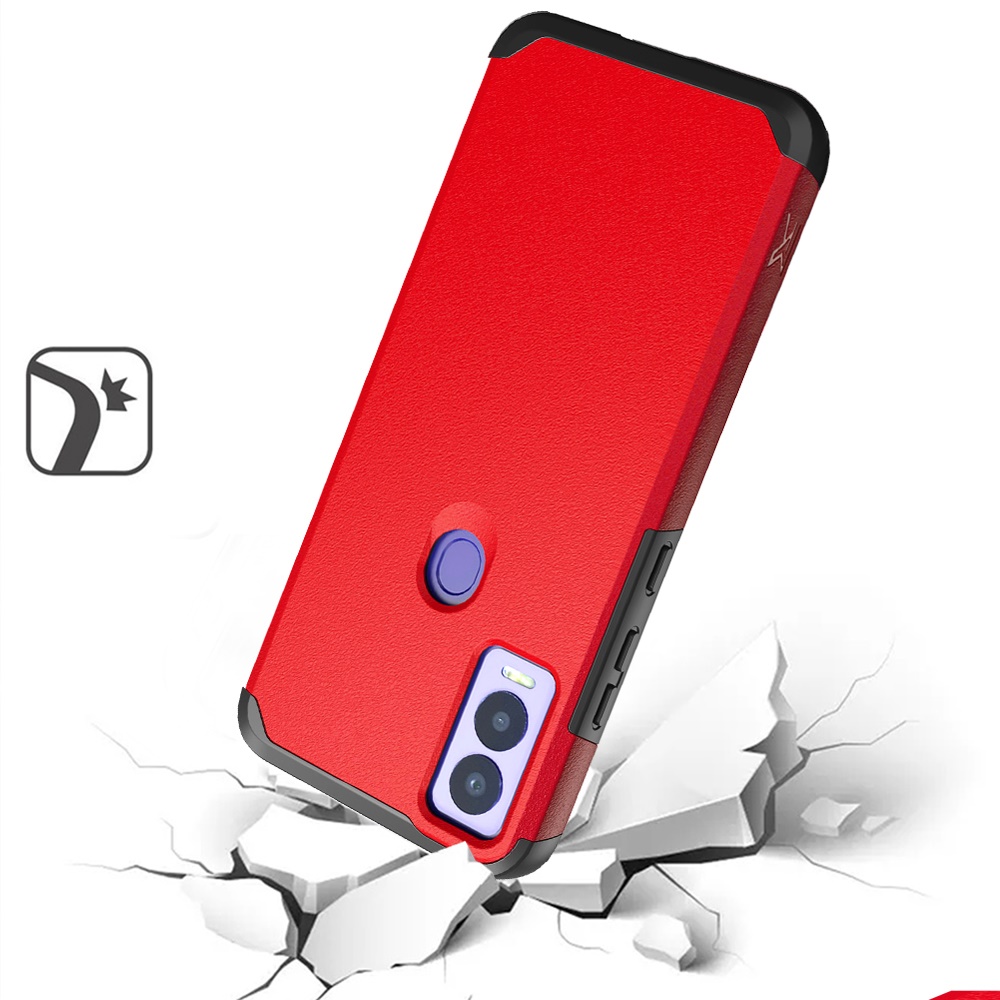 Funda protectora rígida de goma híbrida de doble capa para AT&T Propel 5G absorción de impactos - Imagen 25 de 73