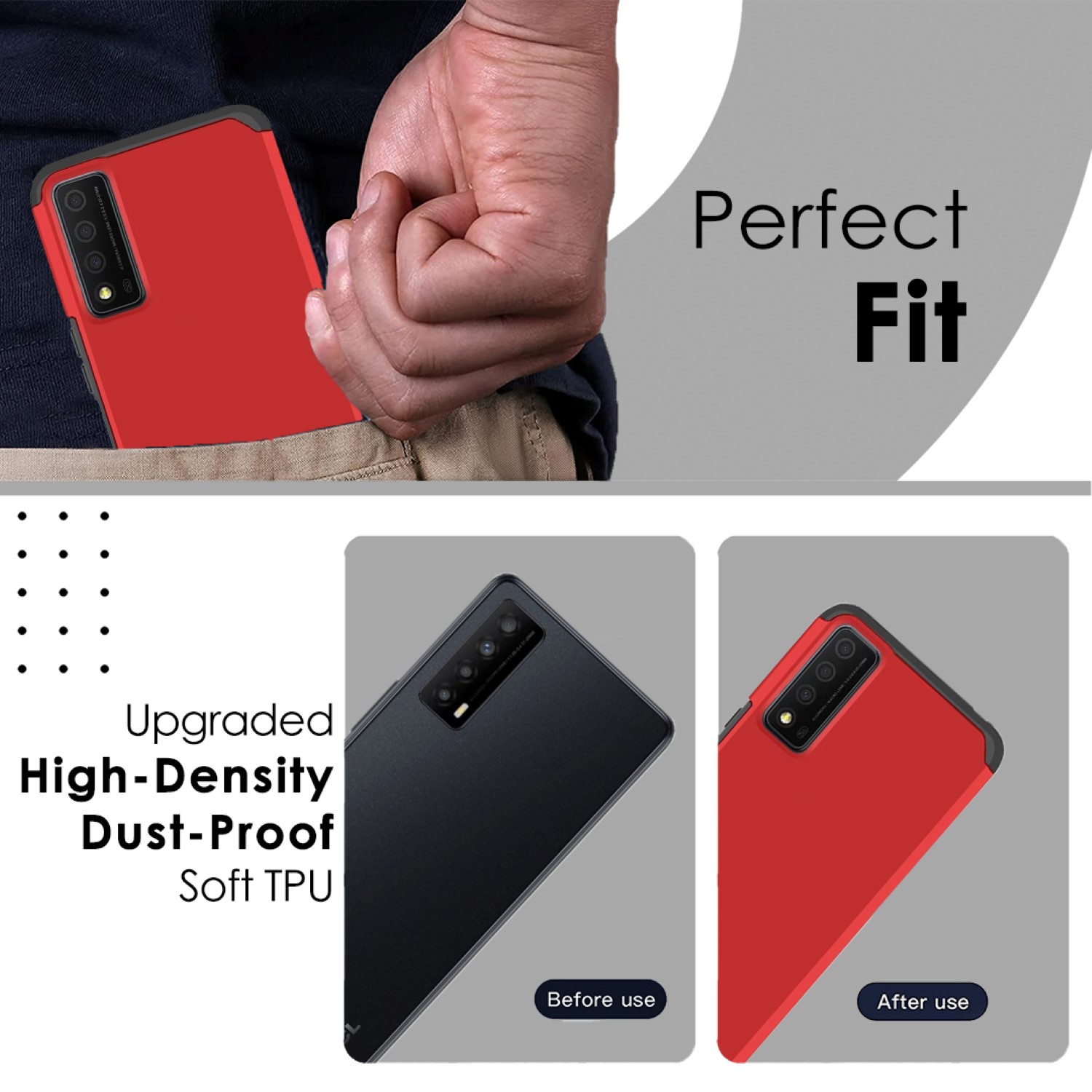Funda protectora rígida de goma híbrida de doble capa para AT&T Propel 5G absorción de impactos - Imagen 27 de 73