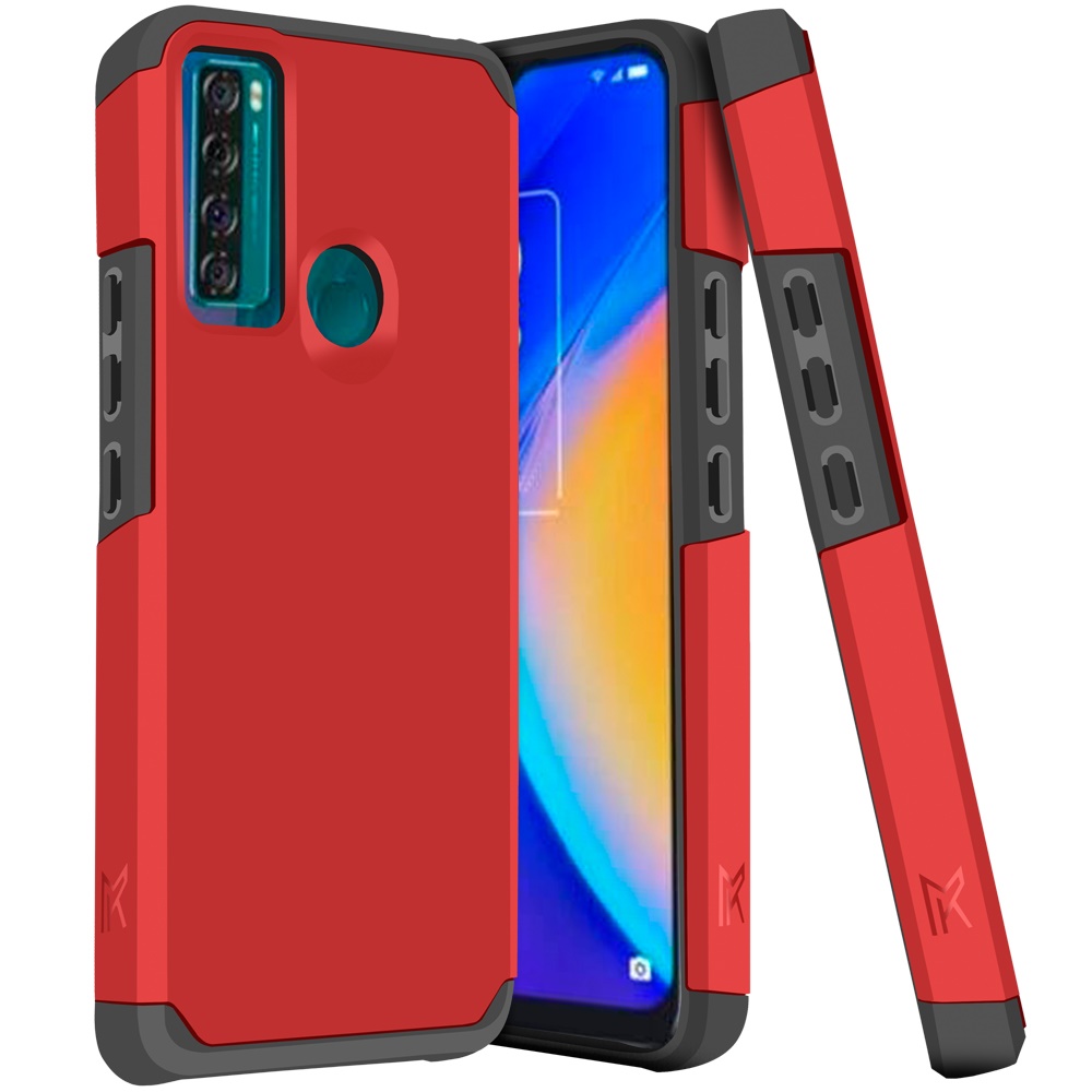 Funda protectora rígida de goma híbrida de doble capa para AT&T Propel 5G absorción de impactos - Imagen 29 de 73