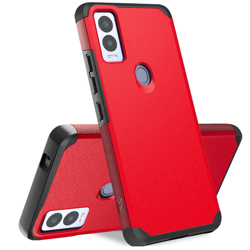 Funda protectora rígida de goma híbrida de doble capa para AT&T Propel 5G absorción de impactos - Imagen 22 de 73