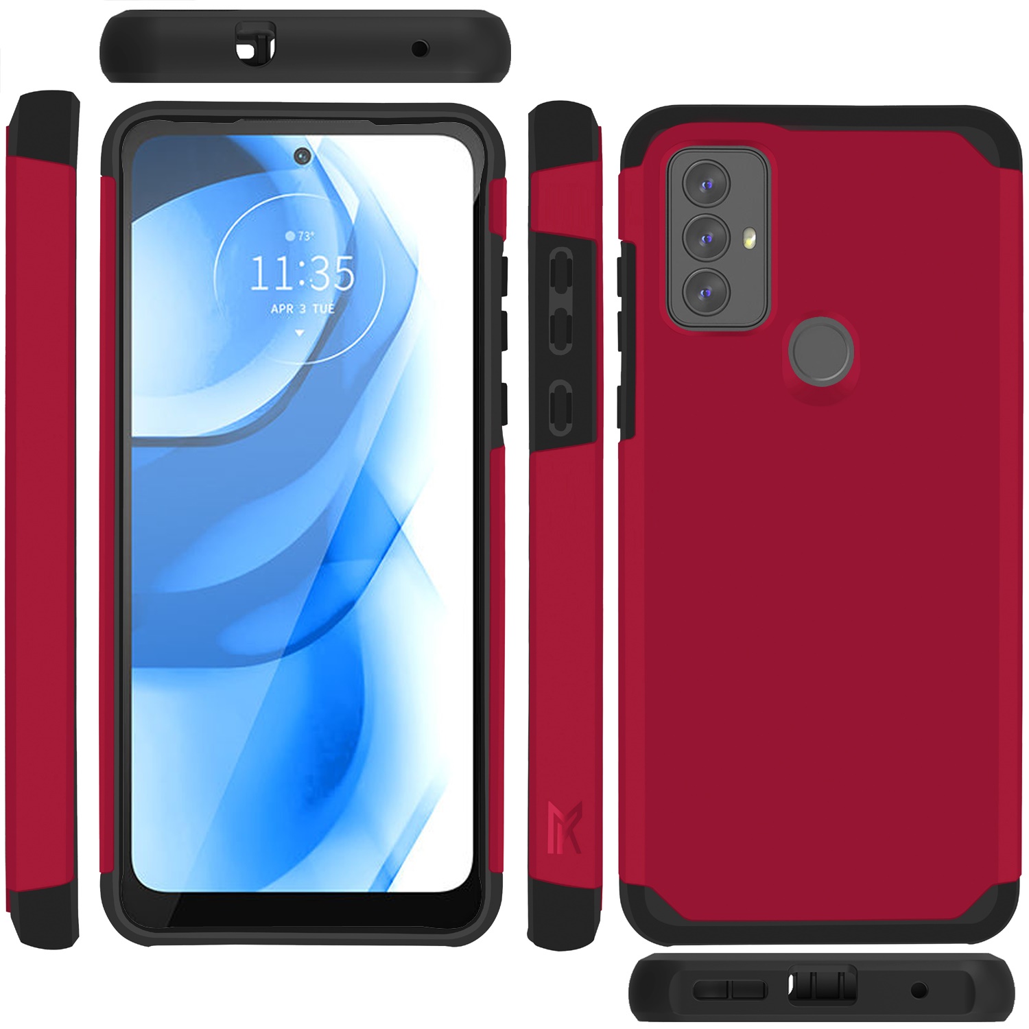 Funda protectora rígida de goma híbrida de doble capa para AT&T Propel 5G absorción de impactos - Imagen 41 de 73
