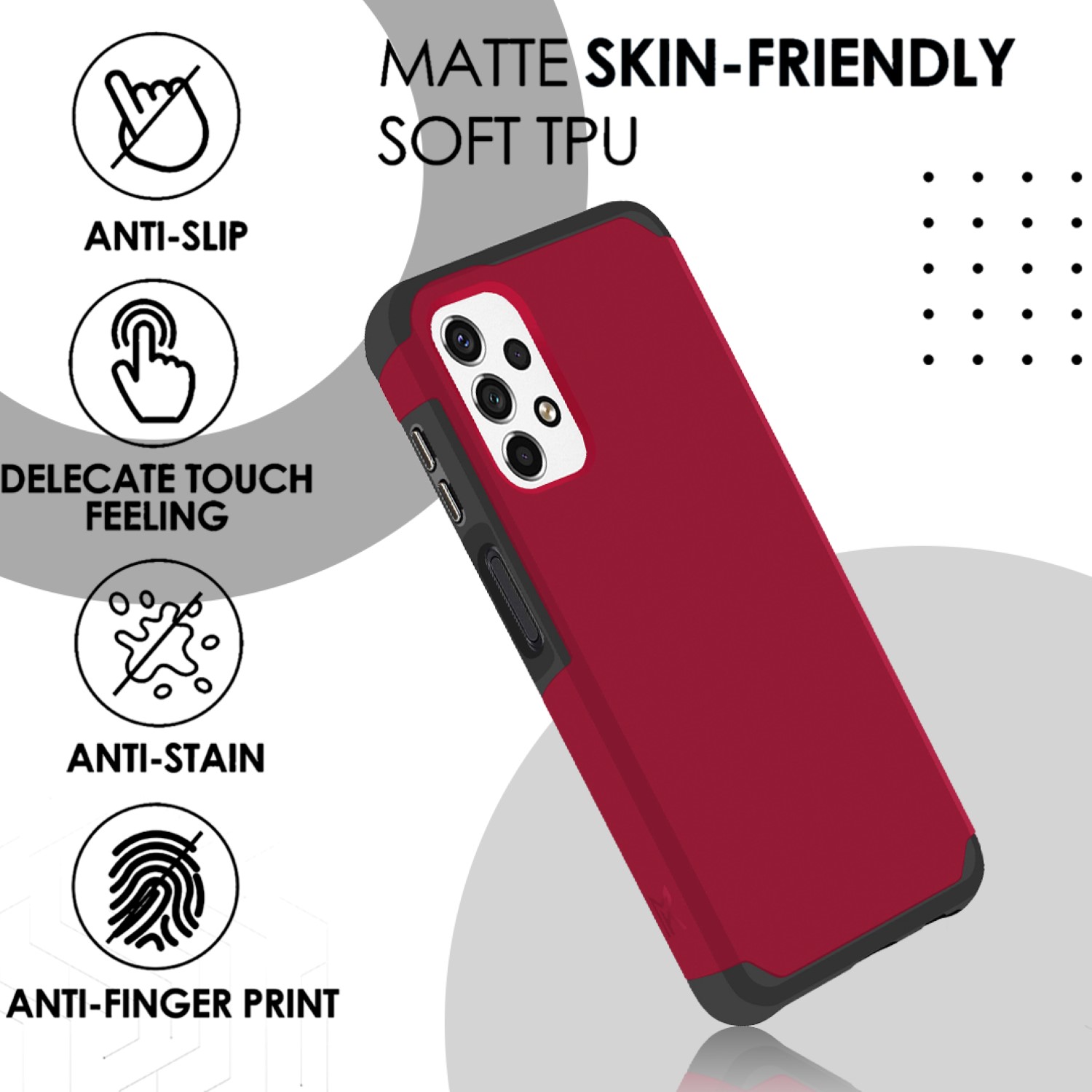 Funda protectora rígida de goma híbrida de doble capa para AT&T Propel 5G absorción de impactos - Imagen 44 de 73