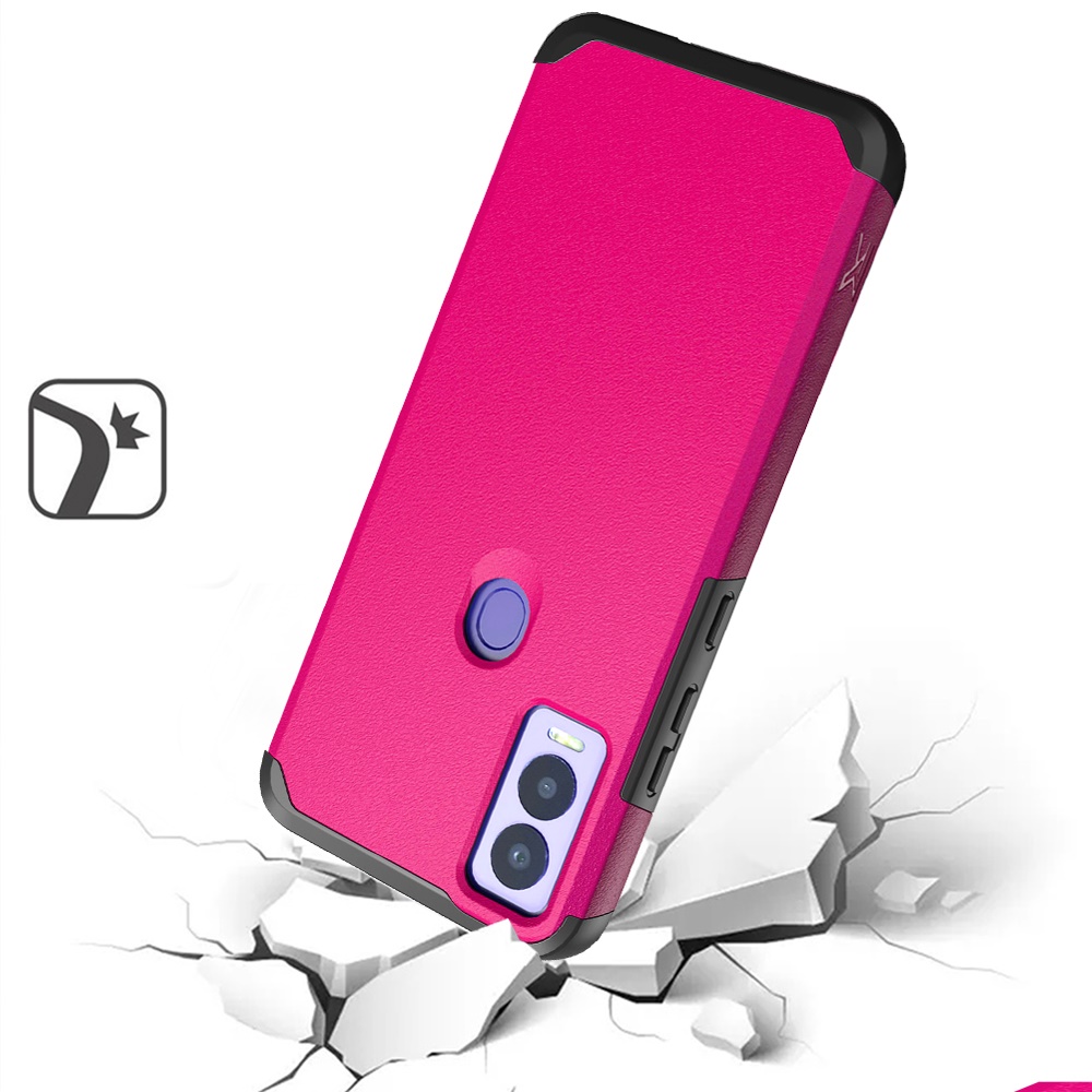 Funda protectora rígida de goma híbrida de doble capa para AT&T Propel 5G absorción de impactos - Imagen 36 de 73