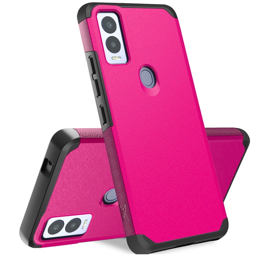 Funda protectora rígida de goma híbrida de doble capa para AT&T Propel 5G absorción de impactos - Imagen 34 de 73