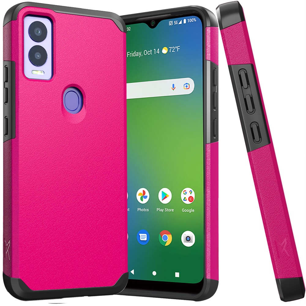 Funda protectora rígida de goma híbrida de doble capa para AT&T Propel 5G absorción de impactos - Imagen 35 de 73