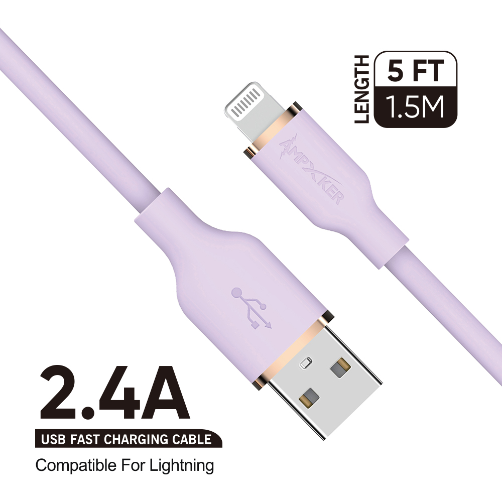 USB to Lightning (5FT) 2.4A Fast Charging Cable Charger Data Cord MFI Certified - Picture 22 of 26