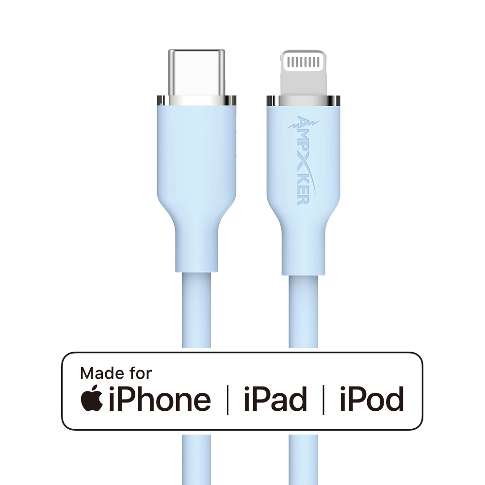 Cable de carga rápida tipo C a Lightning (5 pies) 3A cargador cable de datos certificado por MFI - Imagen 21 de 31
